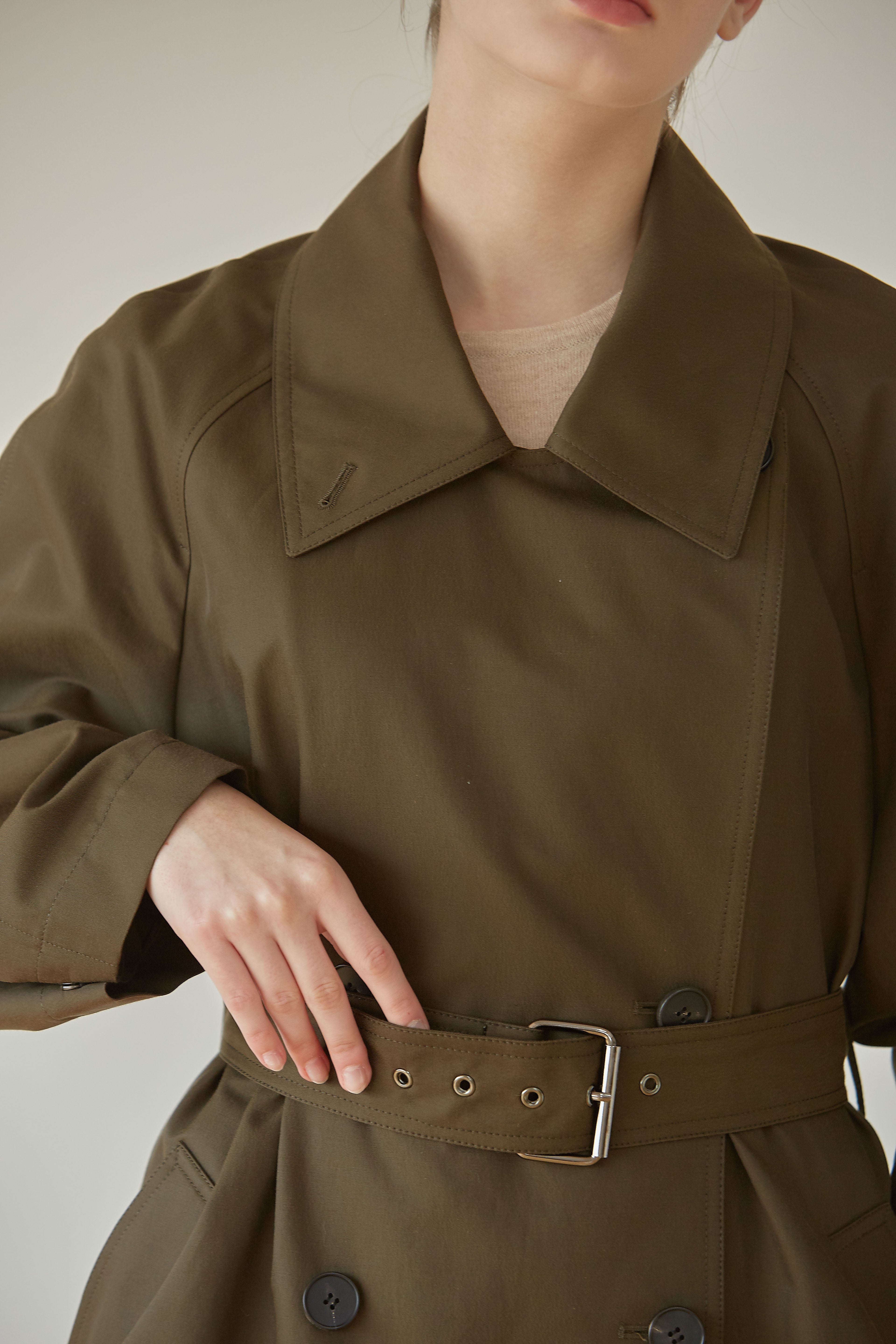 RAGLAN TRENCH COAT_KHAKI