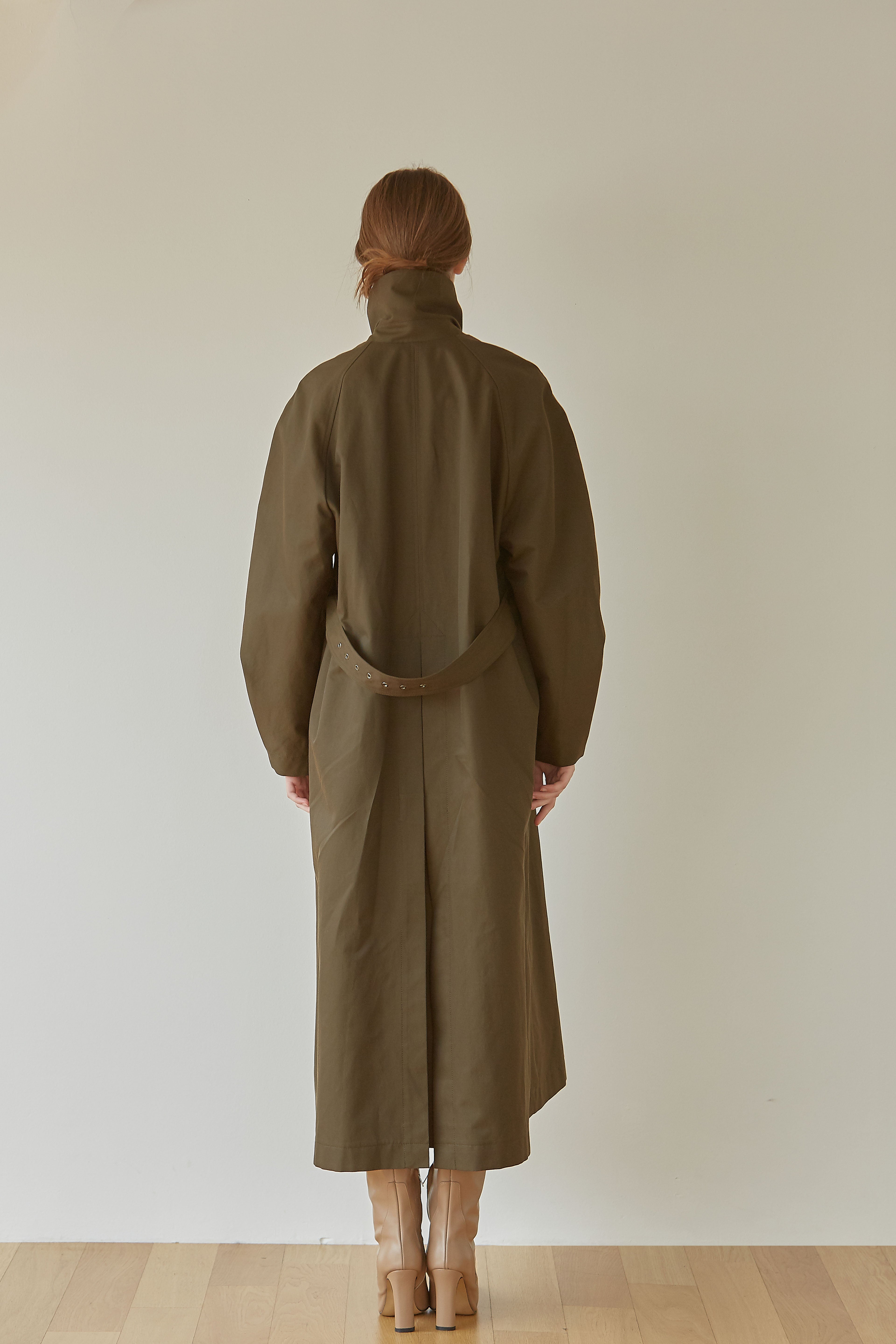 RAGLAN TRENCH COAT_KHAKI