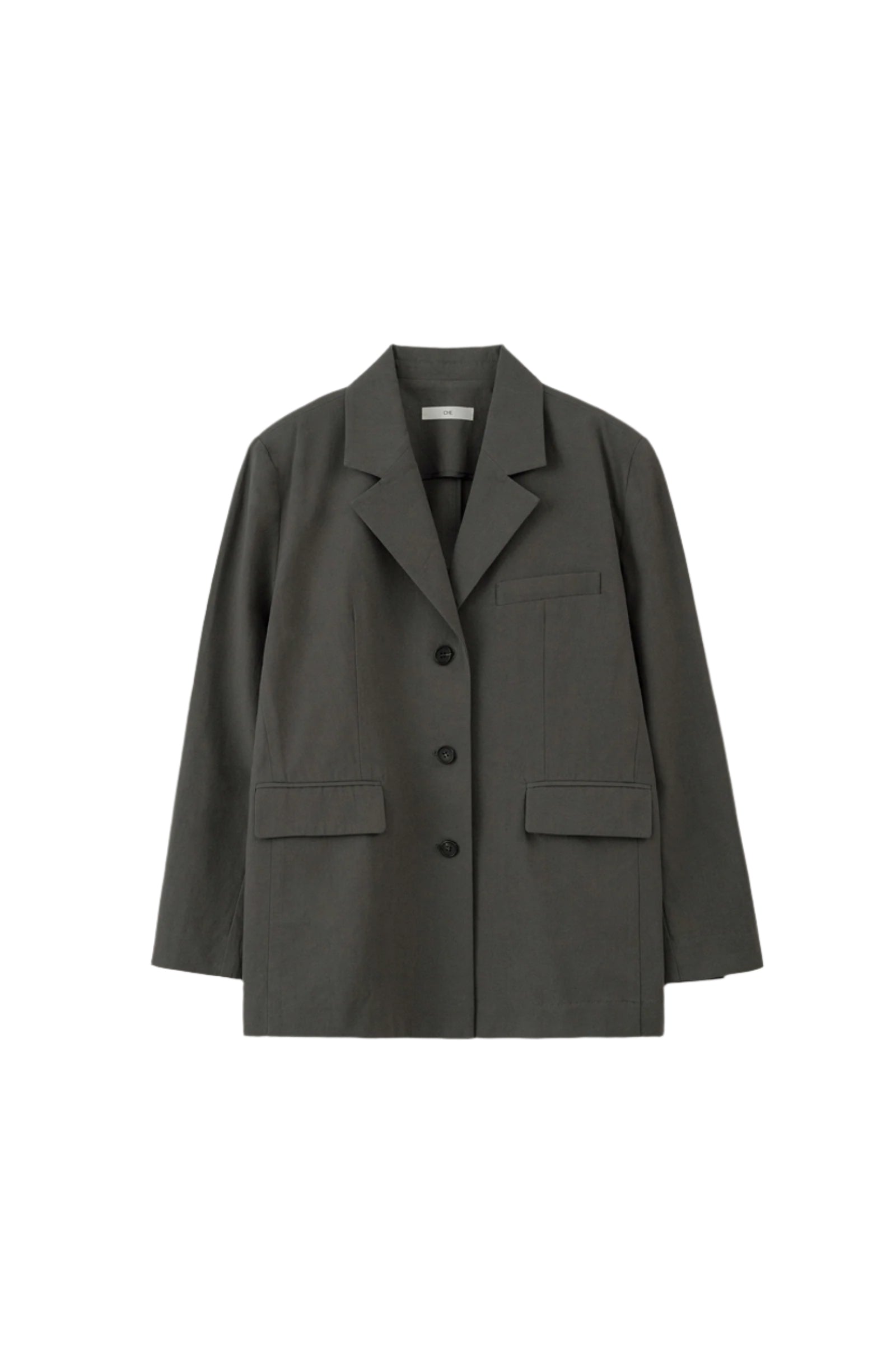 LINEN OVERSIZED JACKET_CHARCOAL