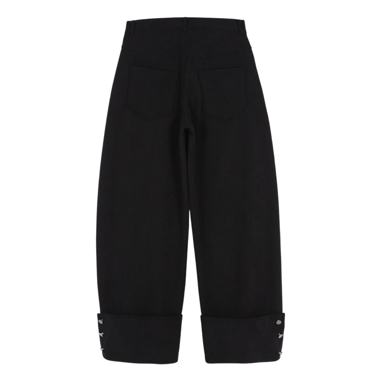 PANTALON COURBÉ EN VELOURS CÔTELÉ_NOIR
