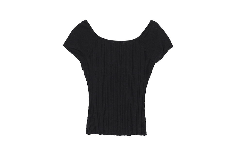 ROSY OFFSHOULDER KNIT_BLACK