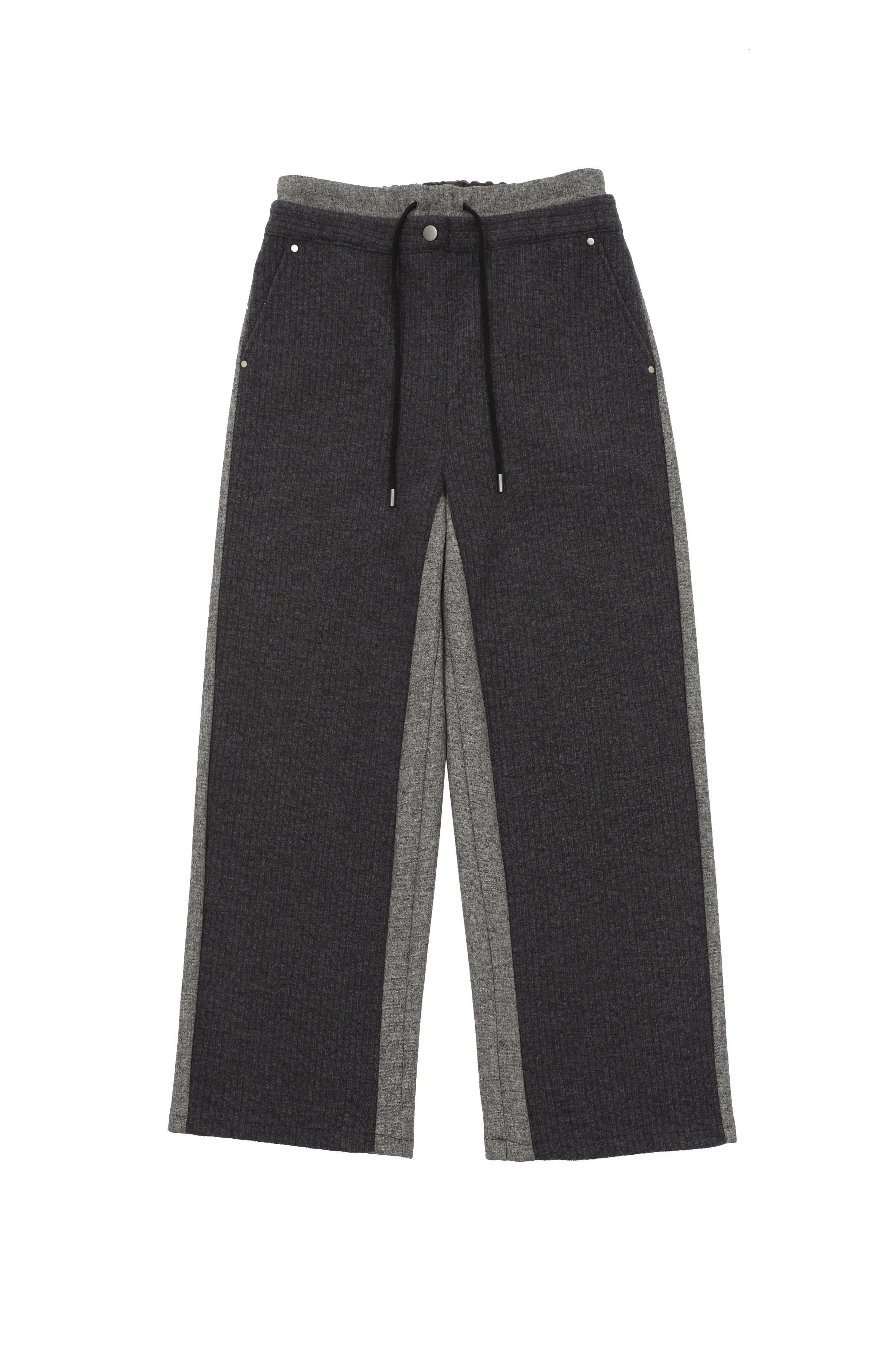 PANTALON EN LAINE MÉLANGÉE_GRIS