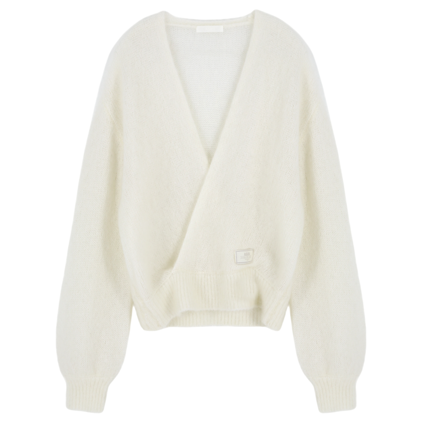 PULL CACHE-CŒUR EN LAINE ET ANGORA_IVOIRE