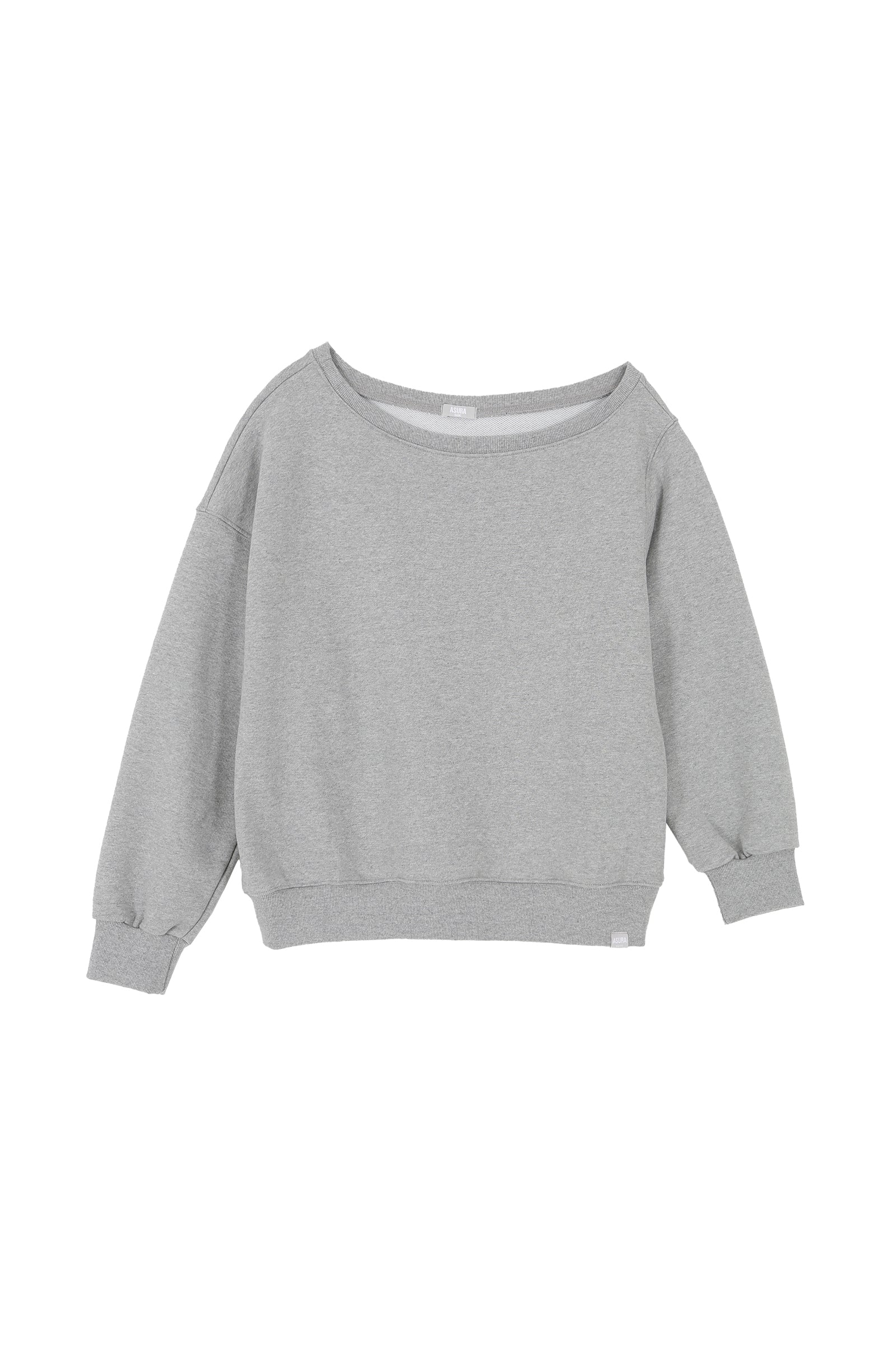 AS BASIC ONE SHOULDER SWEATSHIRT_MELANGE GRAY