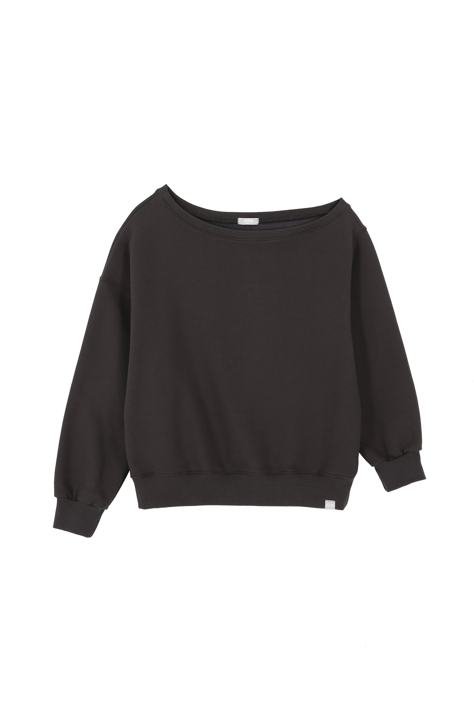 AS BASIC ONE SHOULDER SWEATSHIRT_CHARCOAL