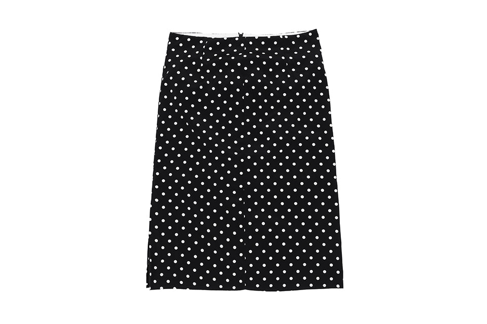 LAYERED DOT SKIRT_BLACK