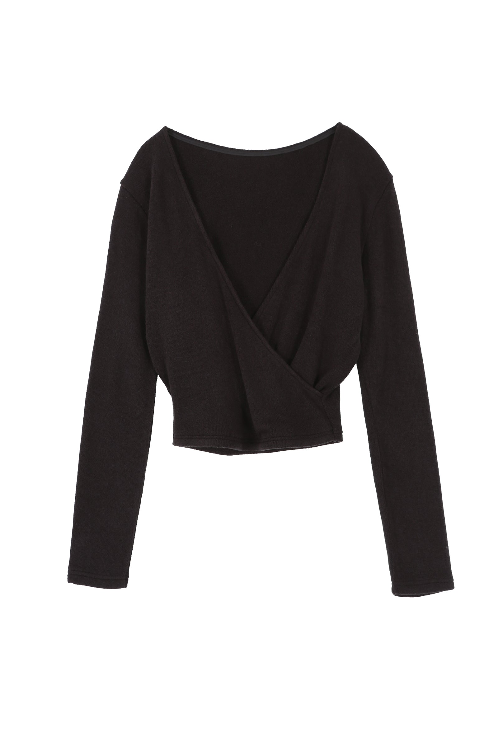 SOFT WRAP KNIT T_BLACK