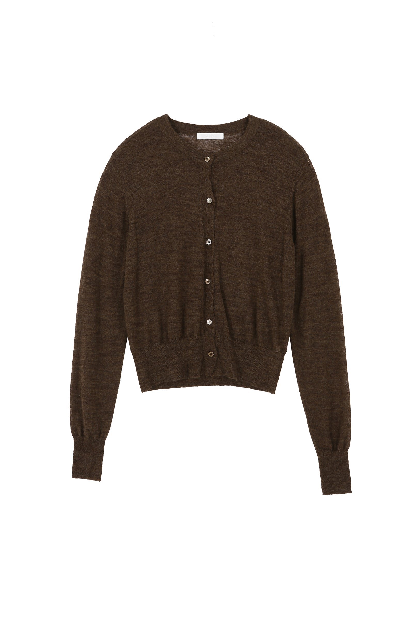 MOHAIR WOOL CARDIGAN_BROWN