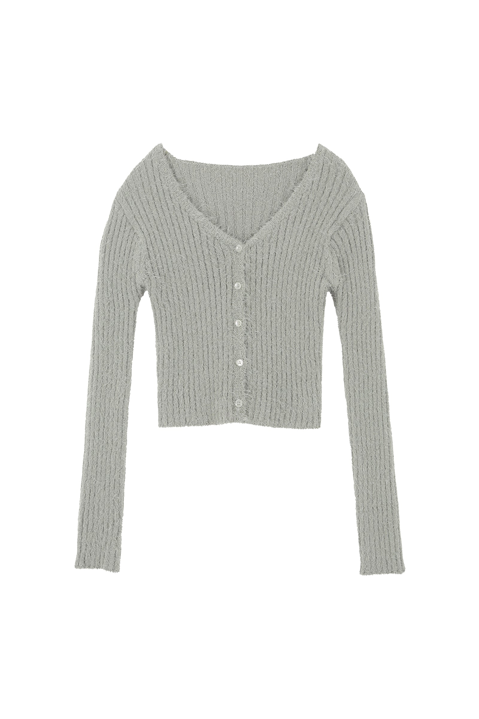 MELLOW FUR CARDIGAN_LIGHT GREEN