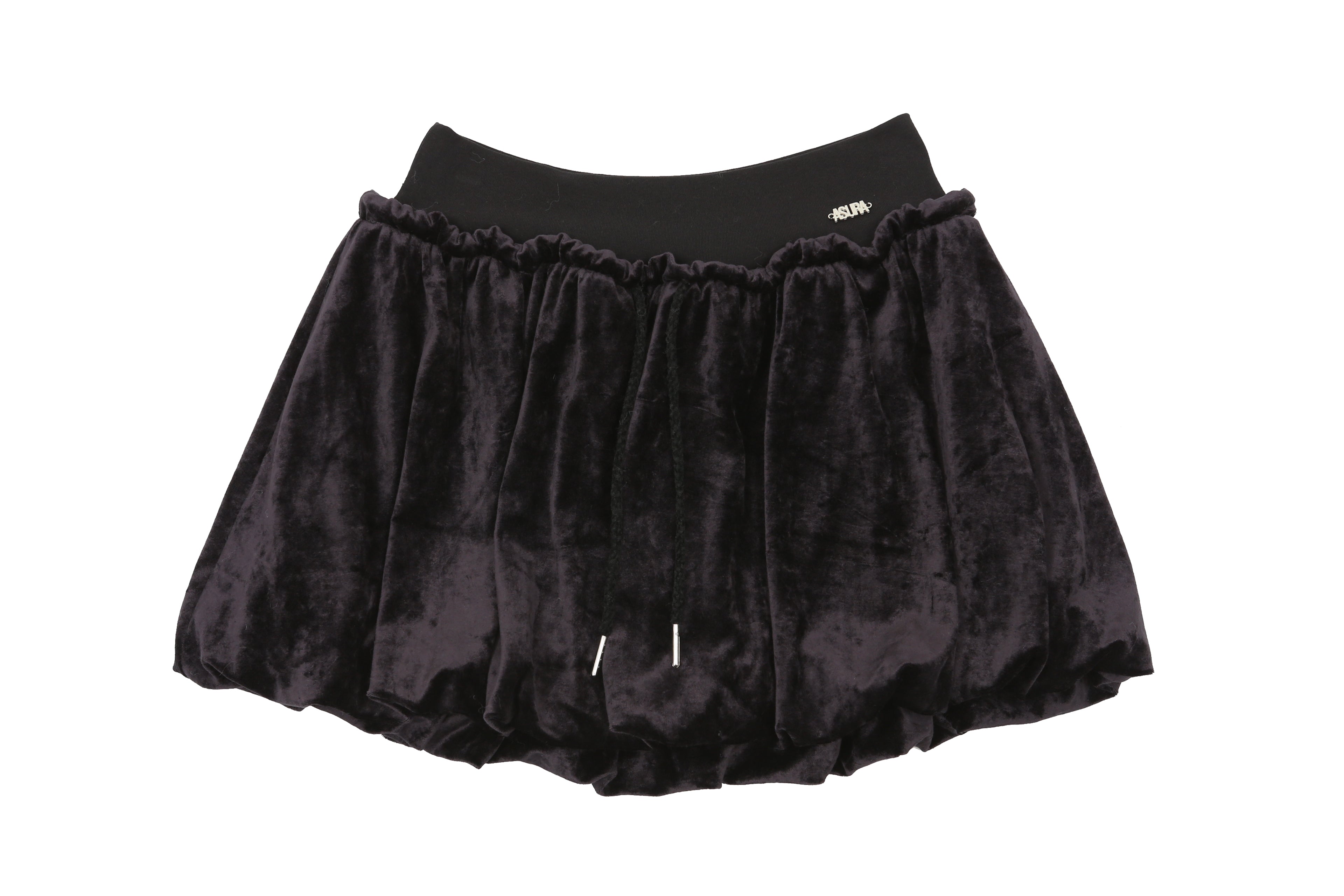 VELOUR BALLOON SKIRT_DARK NAVY