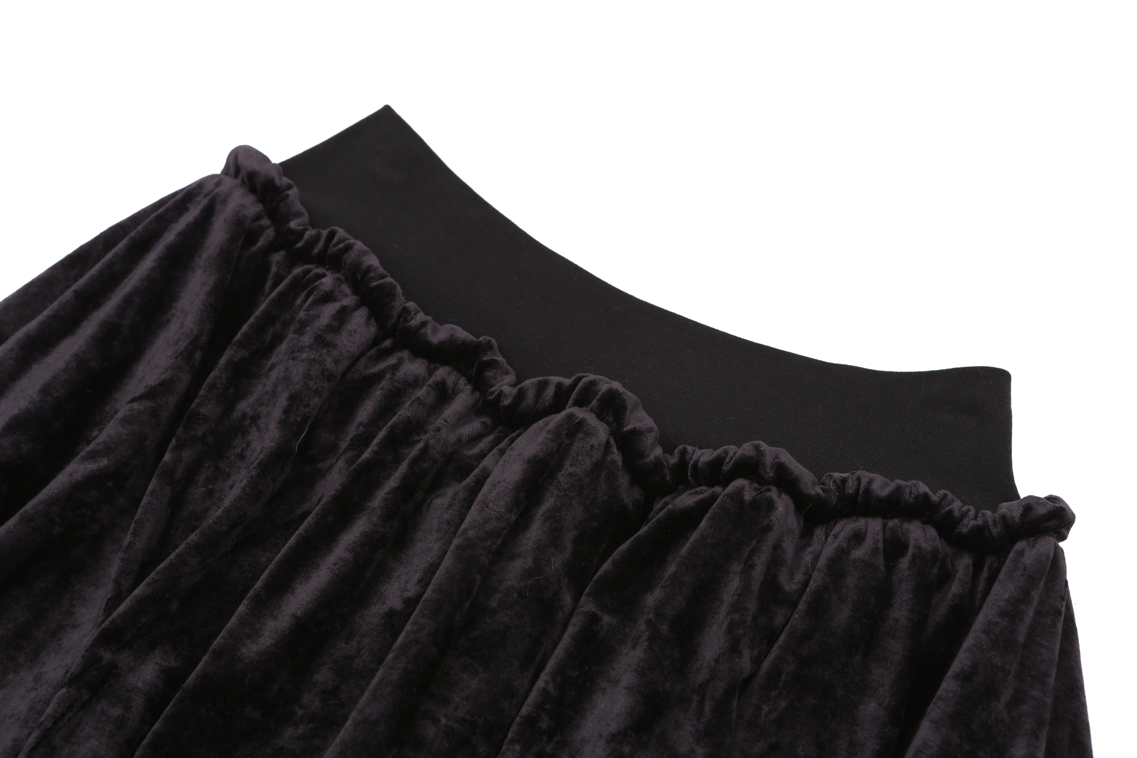 VELOUR BALLOON SKIRT_DARK NAVY