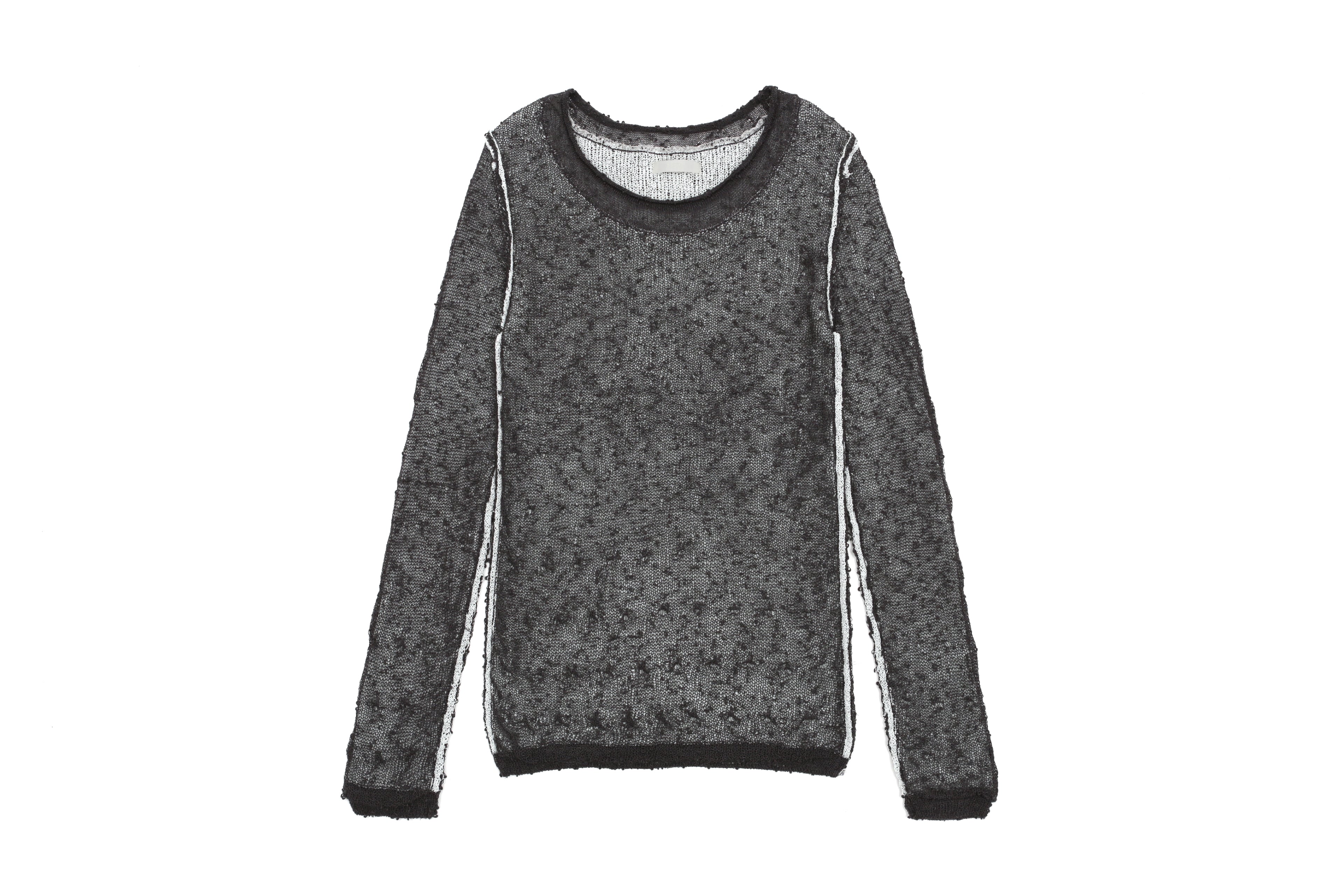 REVERSIBLE DUOBBLE KNIT_CHARCOAL/SKY BLUE