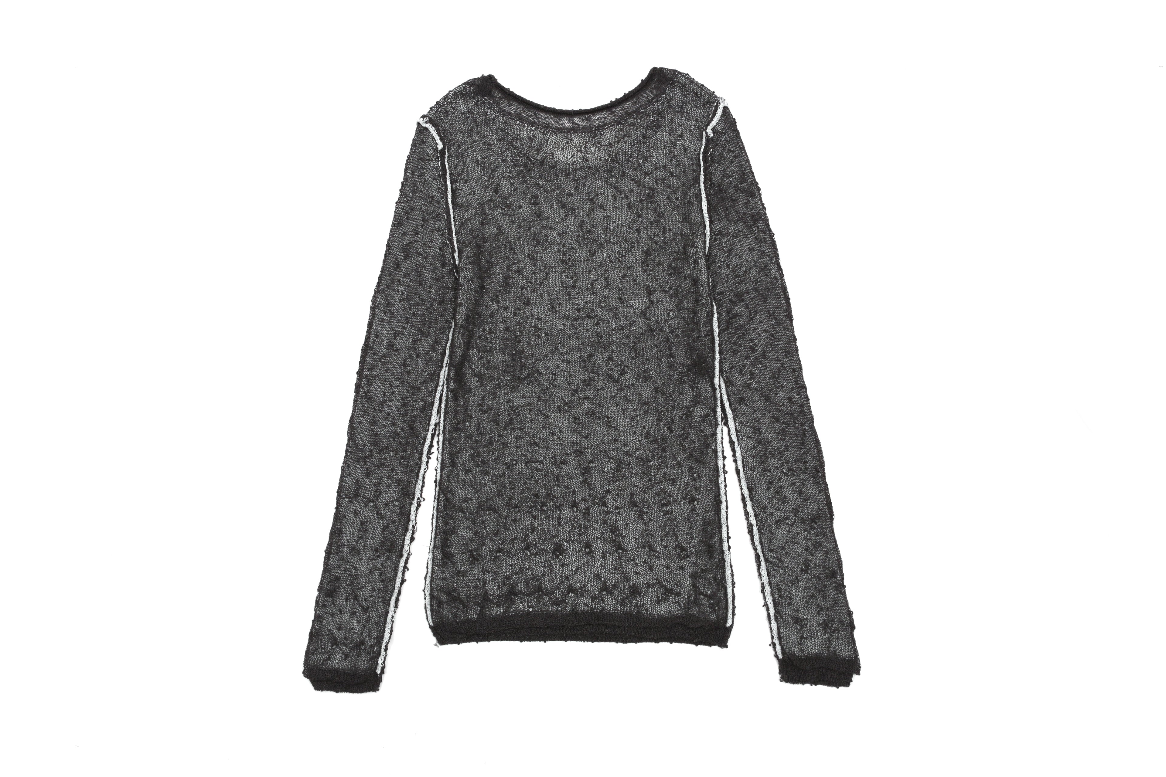 REVERSIBLE DUOBBLE KNIT_CHARCOAL/SKY BLUE