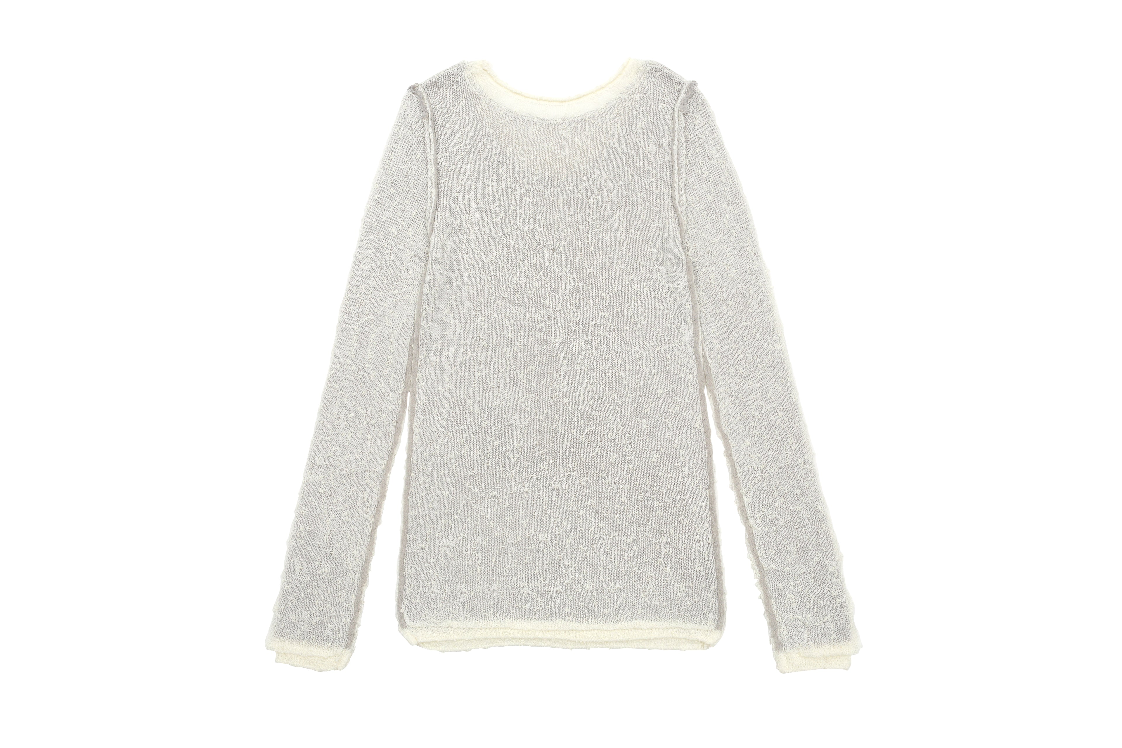 REVERSIBLE DUOBBLE KNIT_IVORY/GREY