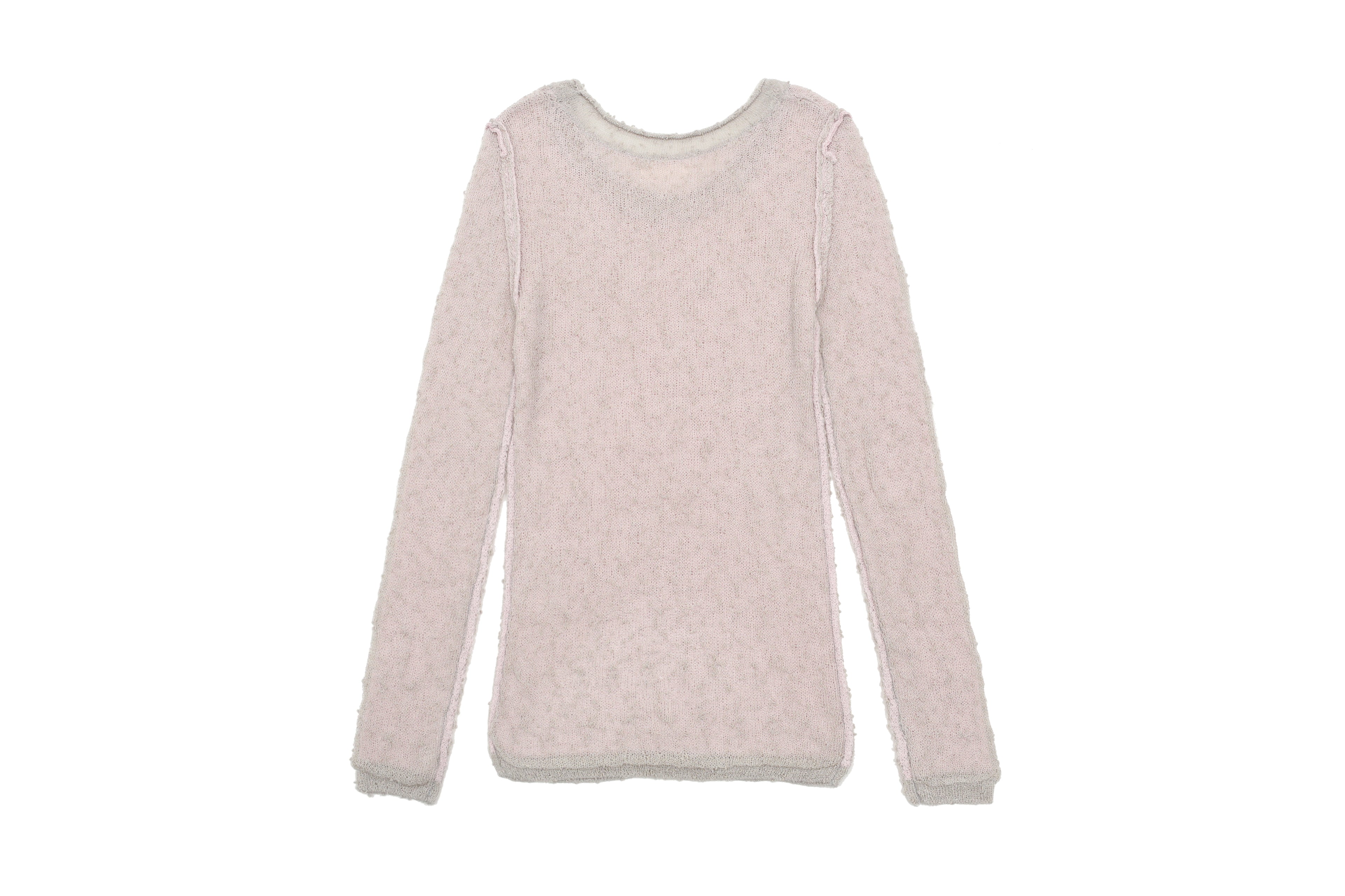 REVERSIBLE DUOBBLE KNIT_GREY/PINK