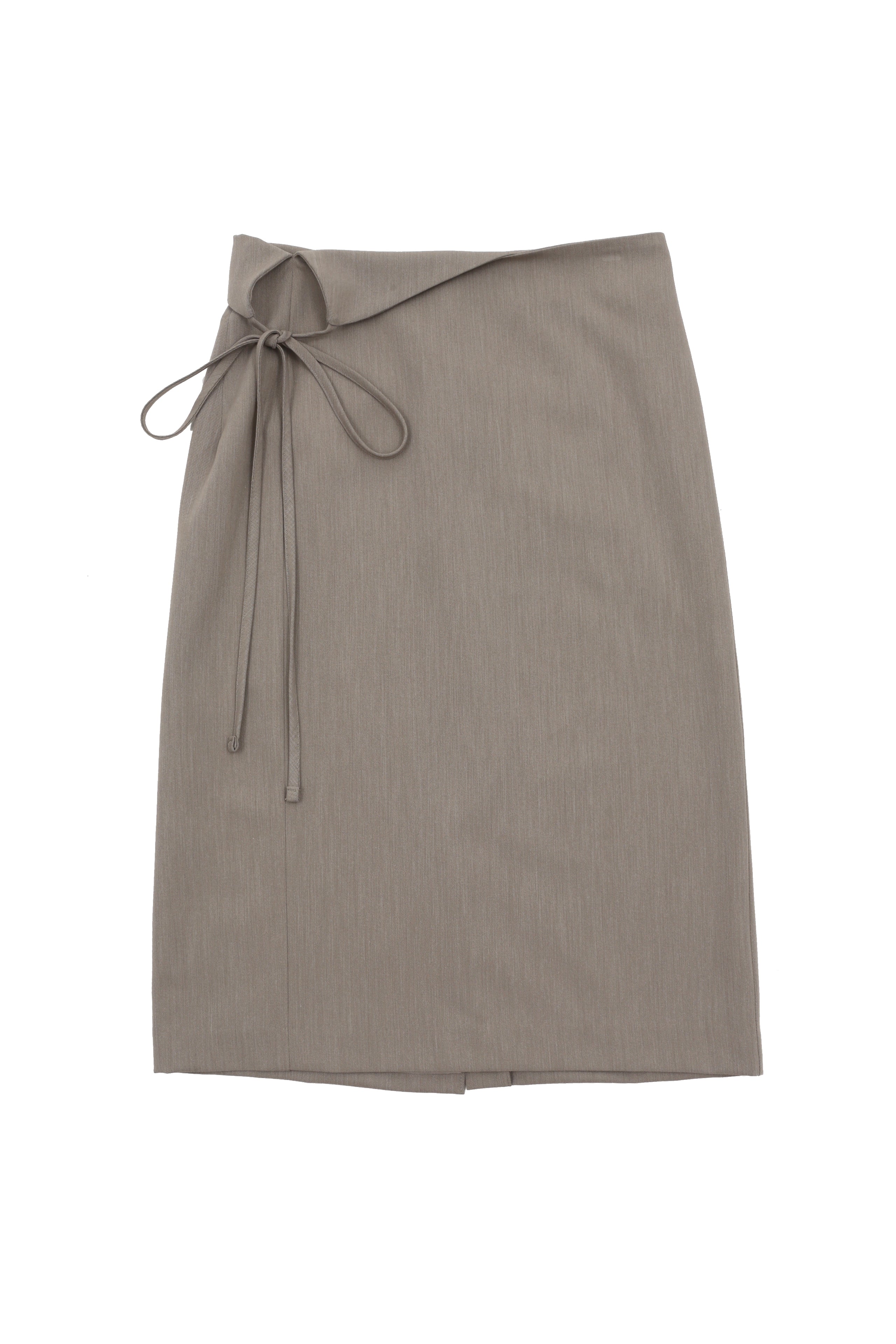 UNBALANCE FLIP SKIRT_KHAKI GRAY