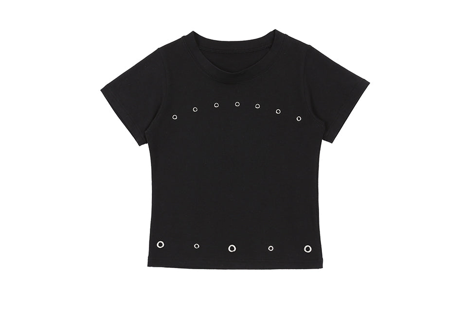 CURVE EYELET T_BLACK