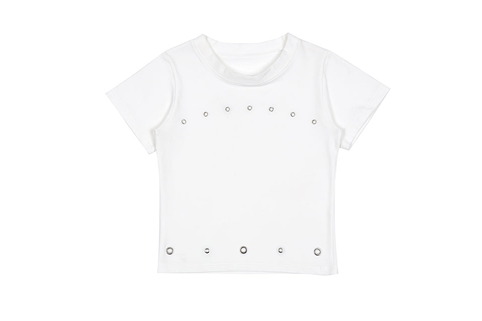 CURVE EYELET T_IVORY