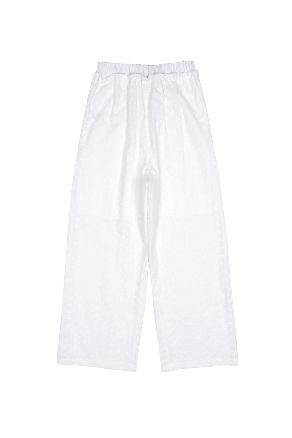 FLOWER STITCH COTTON PANTS_IVORY