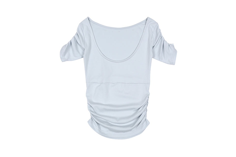 CUBIC BACKLESS T_SKY BLUE
