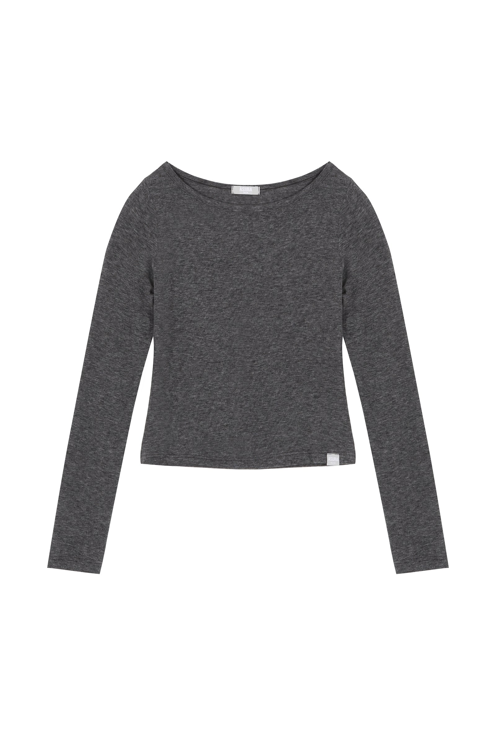 AS BASIC BOAT NECK T_CHARCOAL