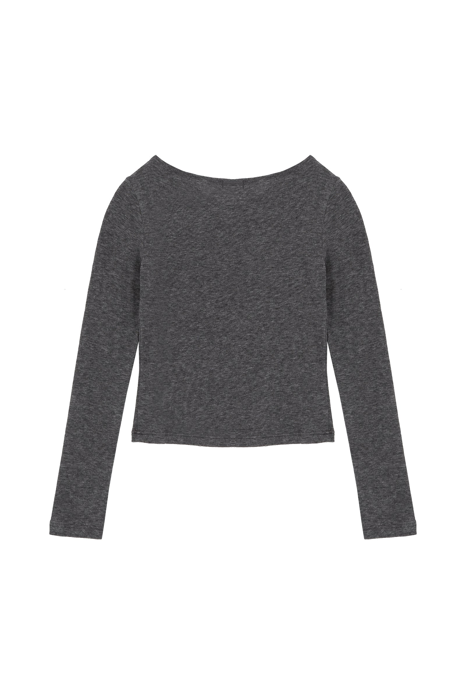 AS BASIC BOAT NECK T_CHARCOAL