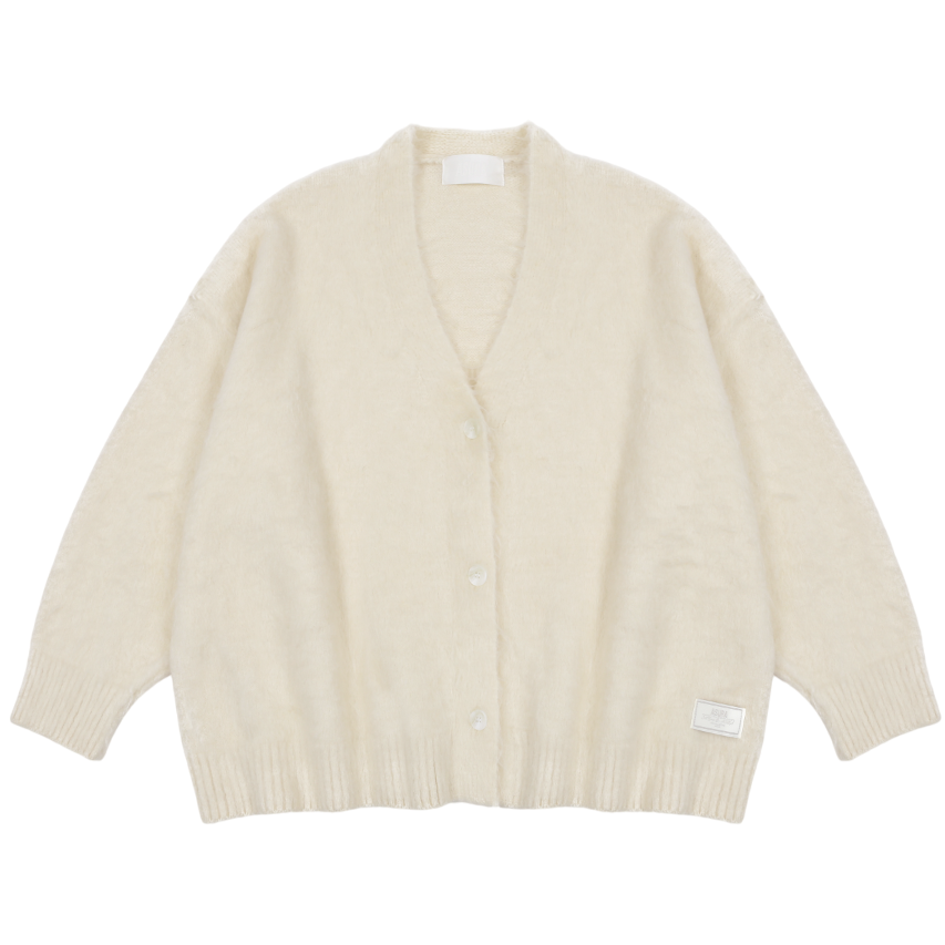 HAIRY BRUSH MIDI CADIGAN_IVORY