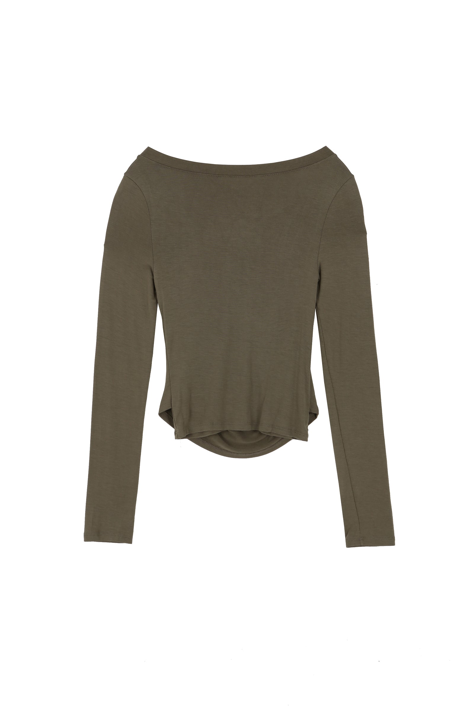 LAYERED COWL T_KHAKI
