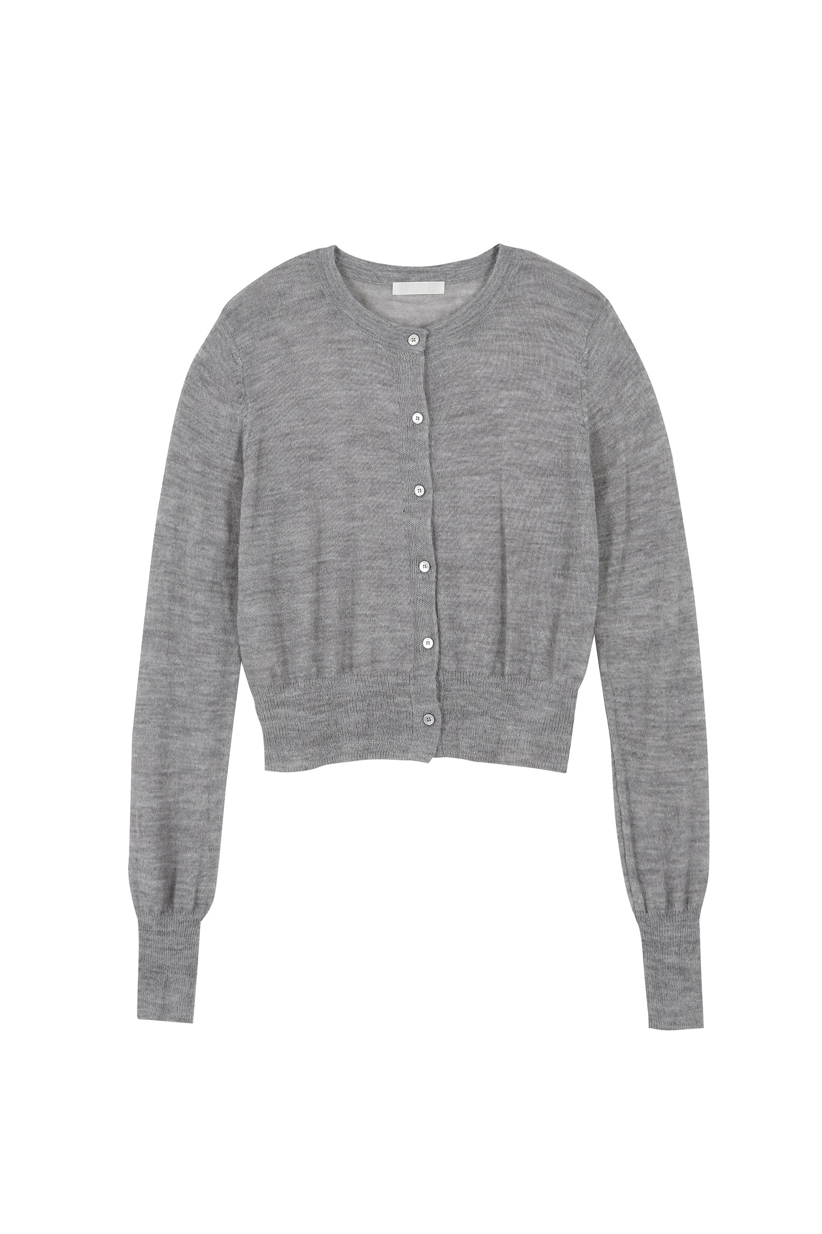 MOHAIR WOOL CARDIGAN_LIGHT GREY