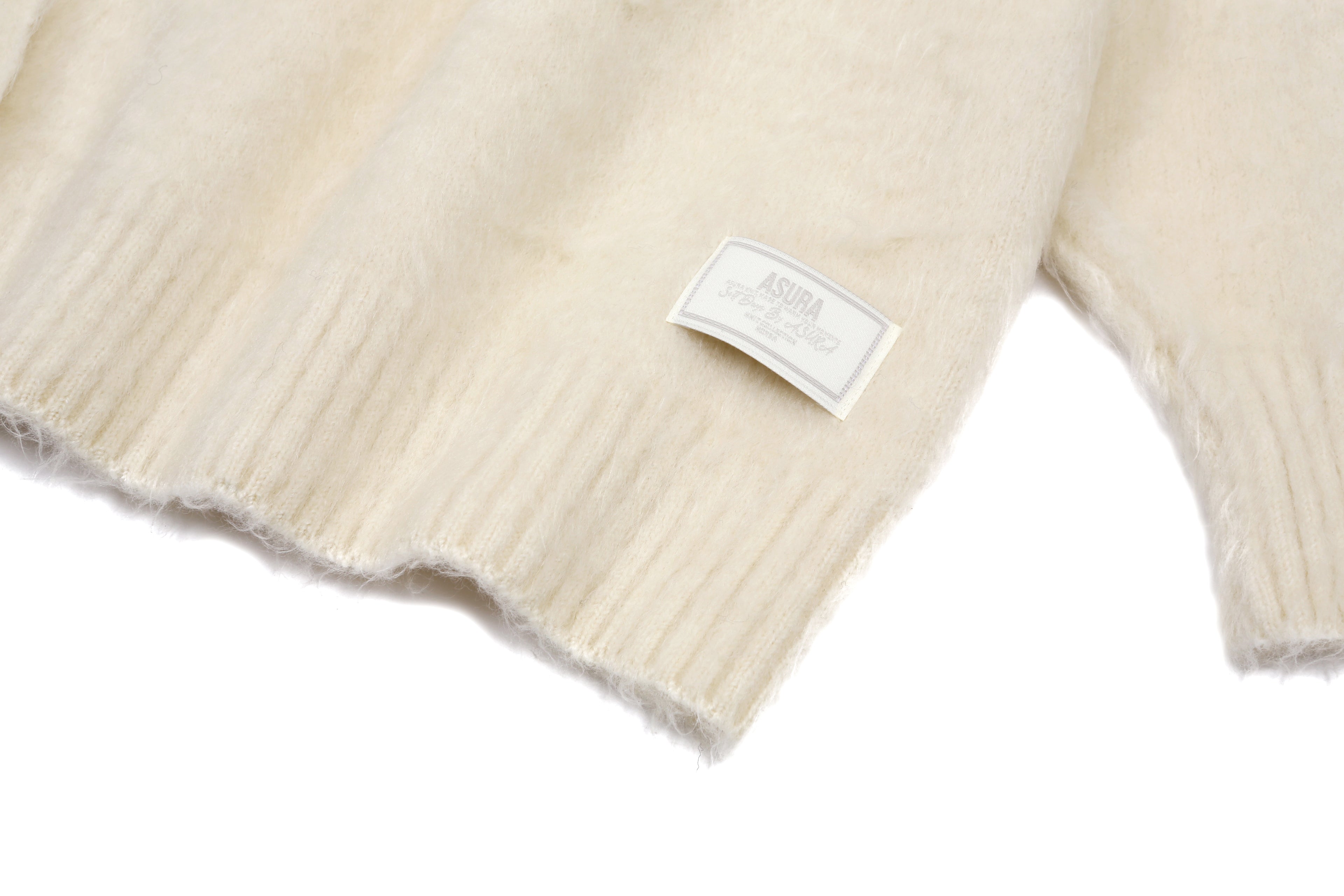 HAIRY BRUSH MIDI CADIGAN_IVORIE