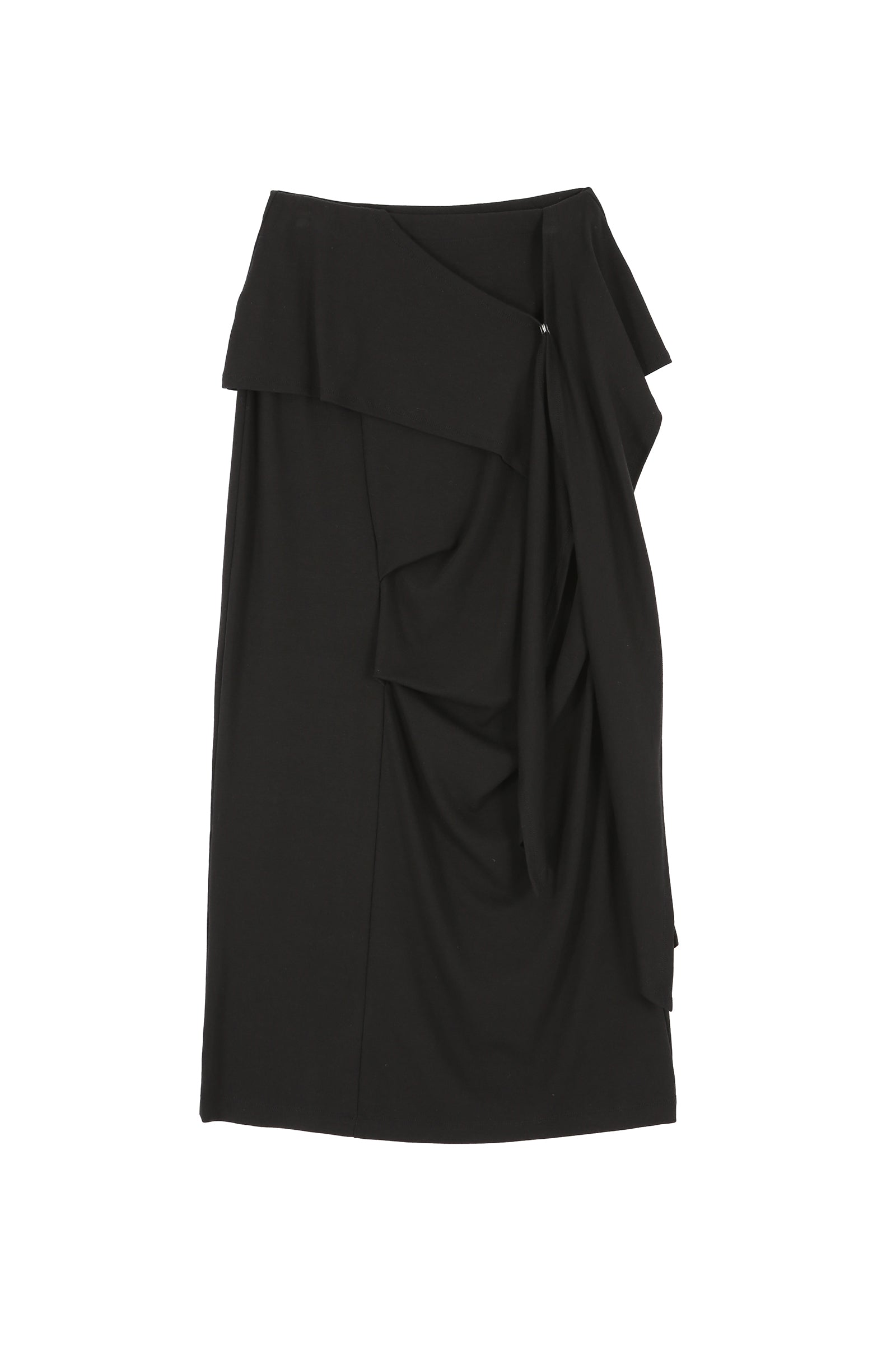 TUK WRAP SKIRT_BLACK