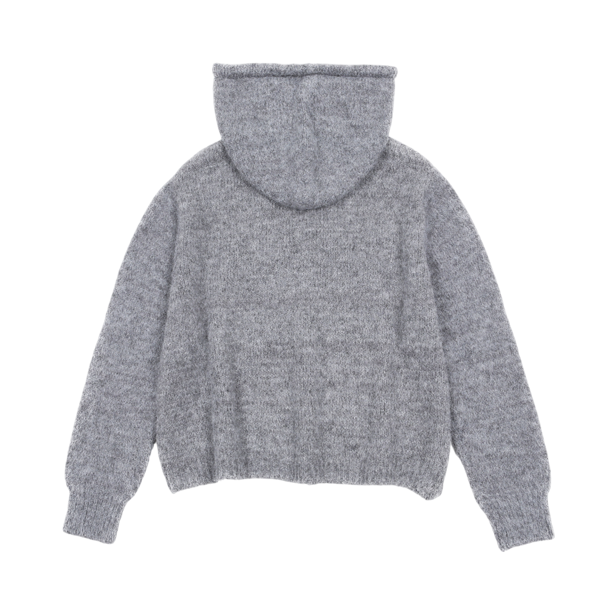 AS BASIC WOOL KNIT HOODY_CHARCOAL