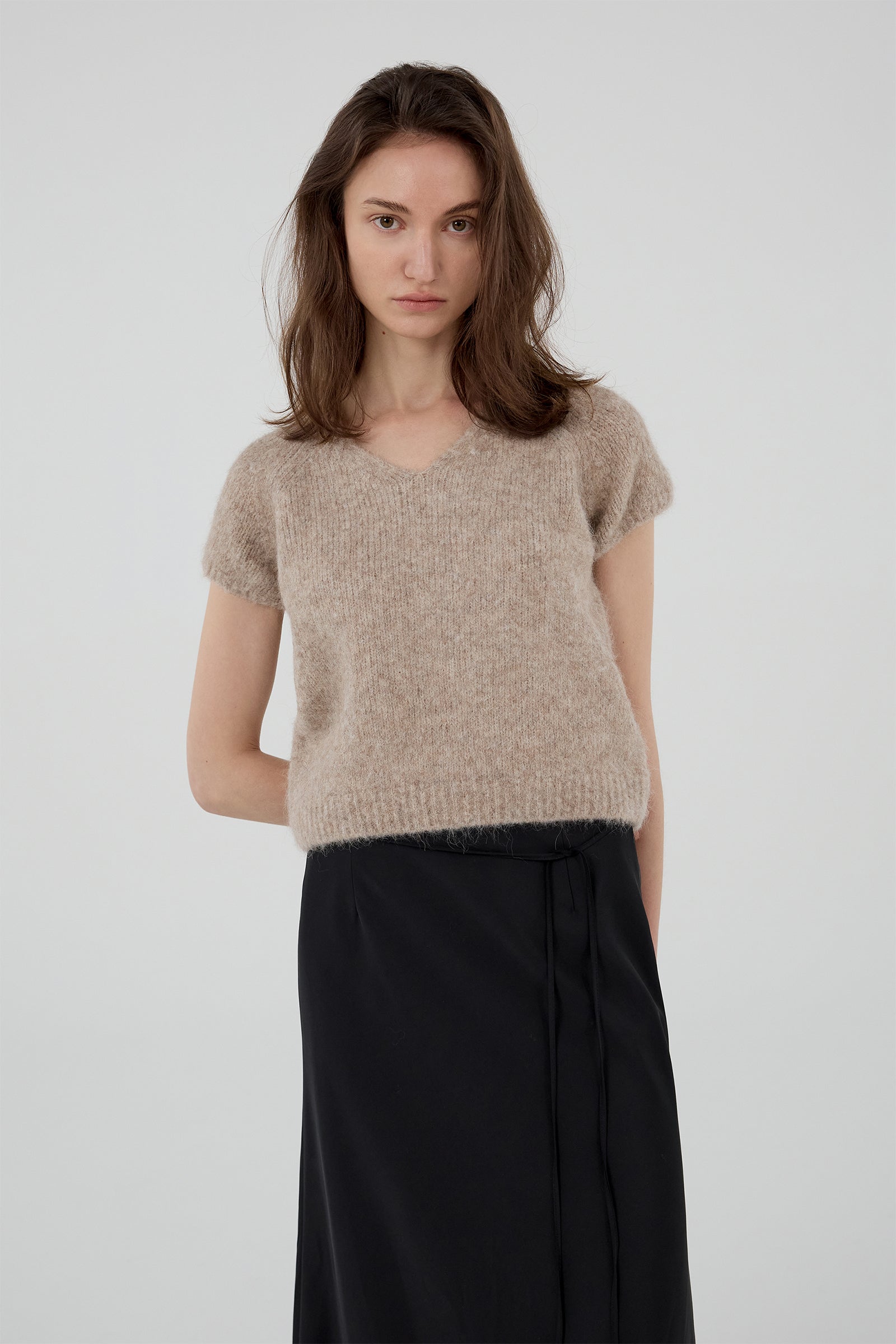 MONT SHORT SLEEVE KNIT_BEIGE