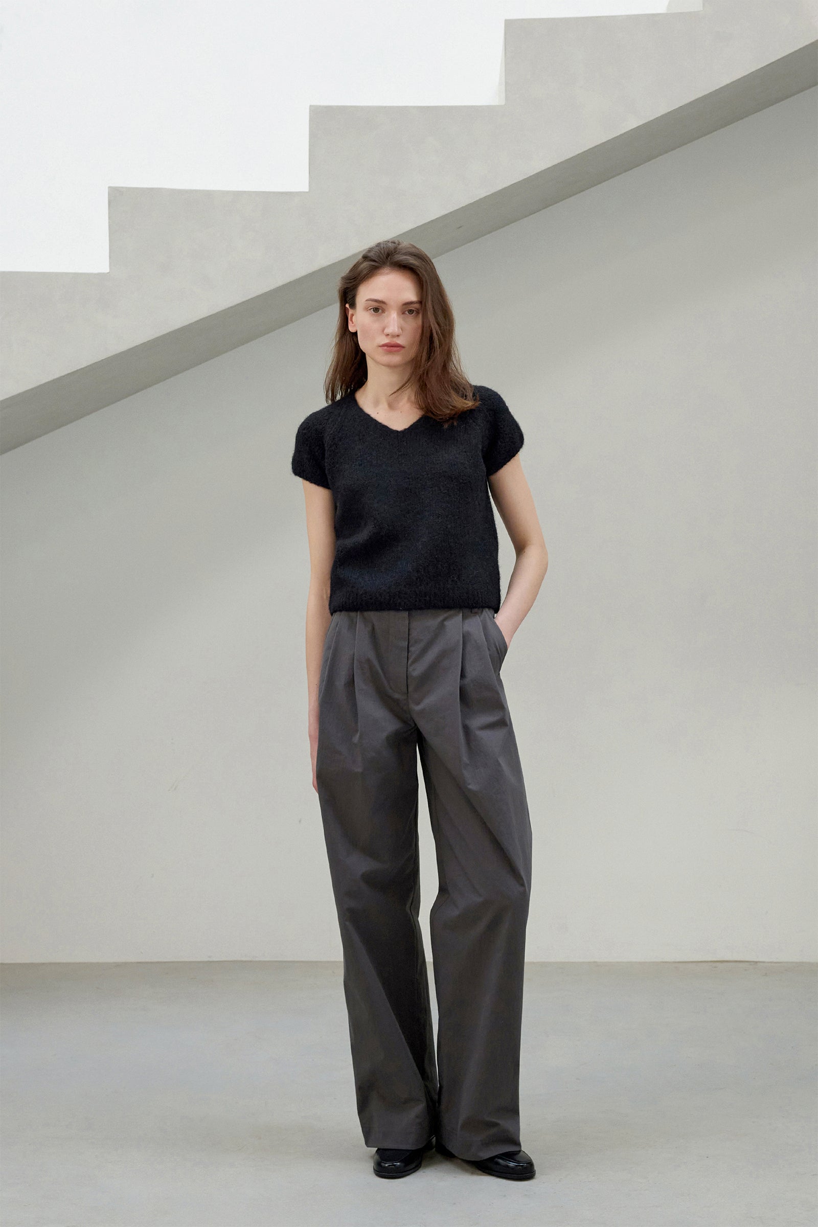 MONT SHORT SLEEVE KNIT_BLACK