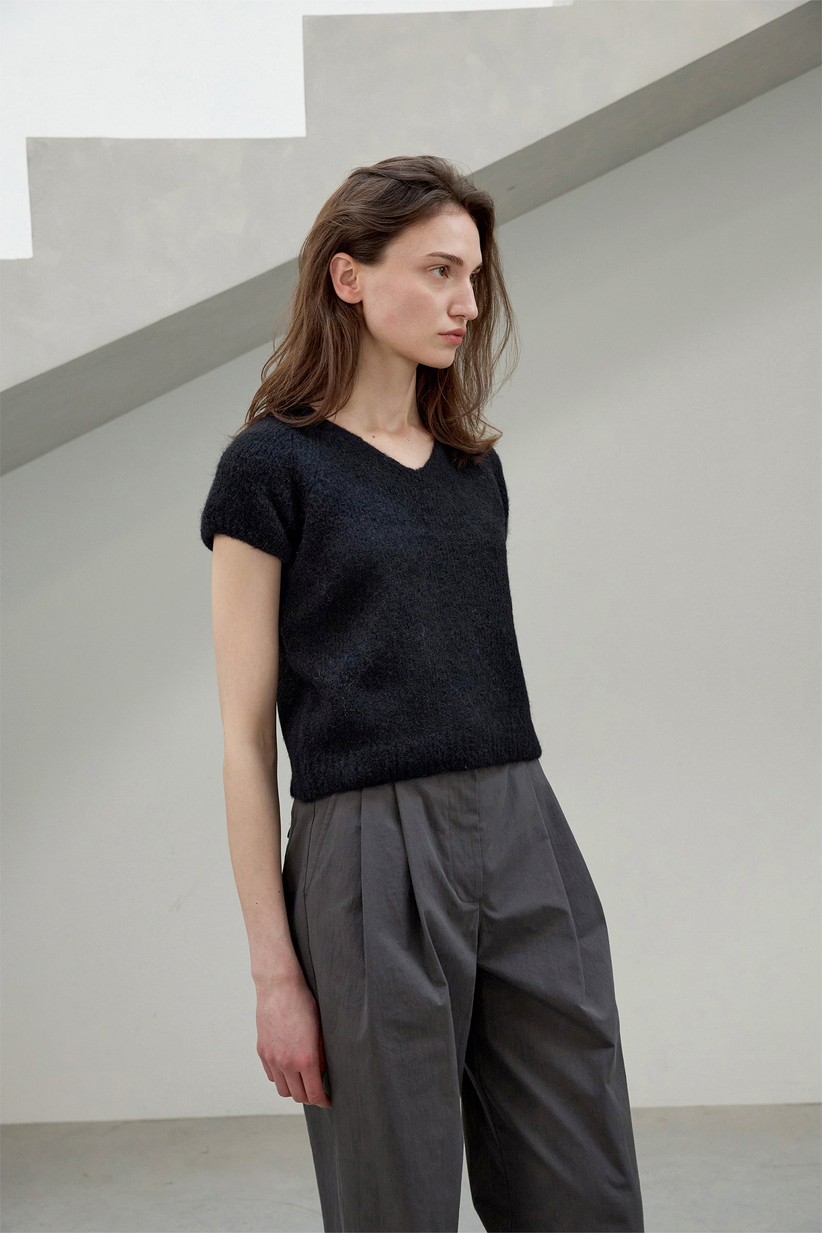 MONT SHORT SLEEVE KNIT_BLACK