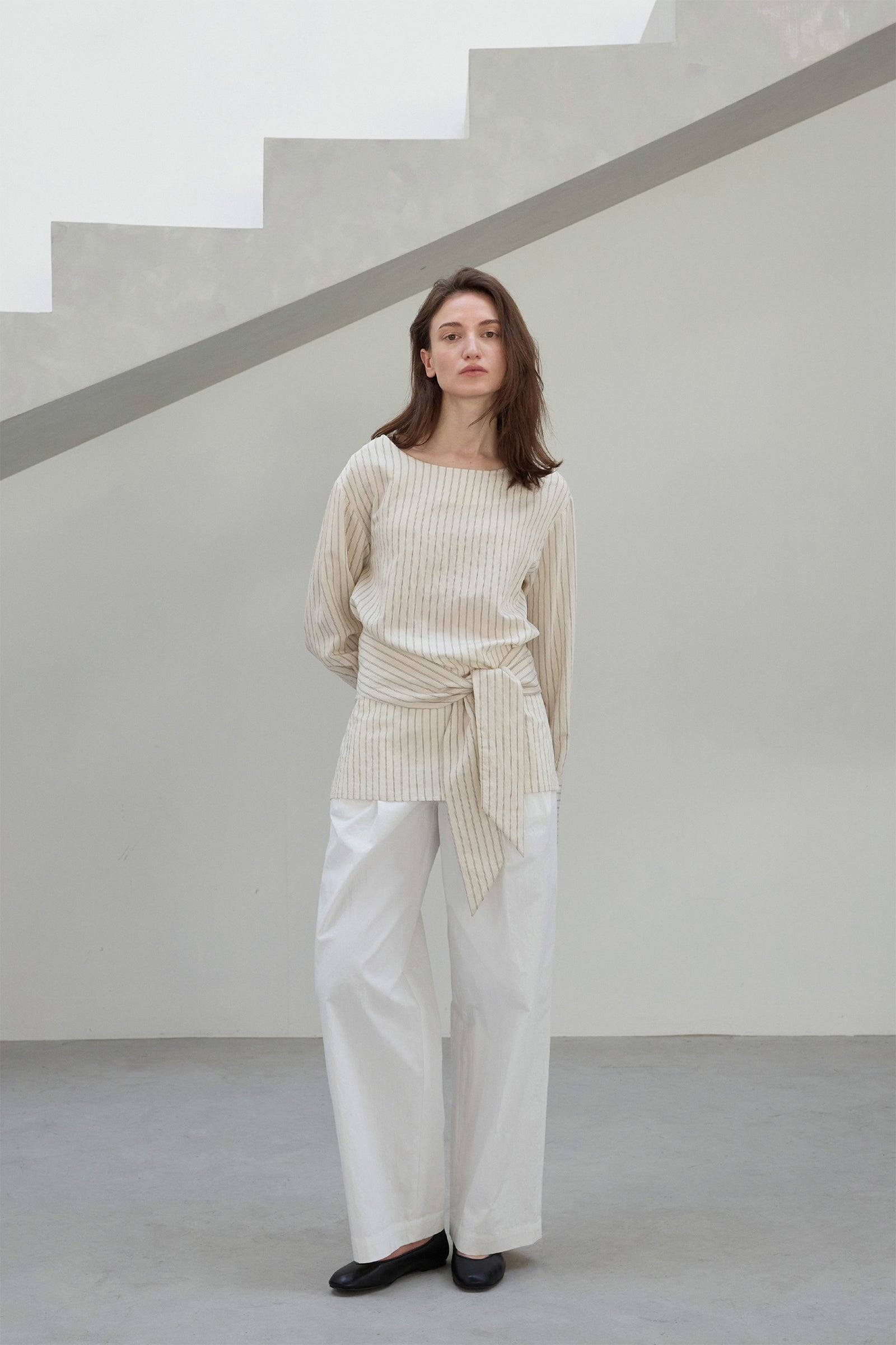 STRIPE STRAP BLOUSE_CREAM