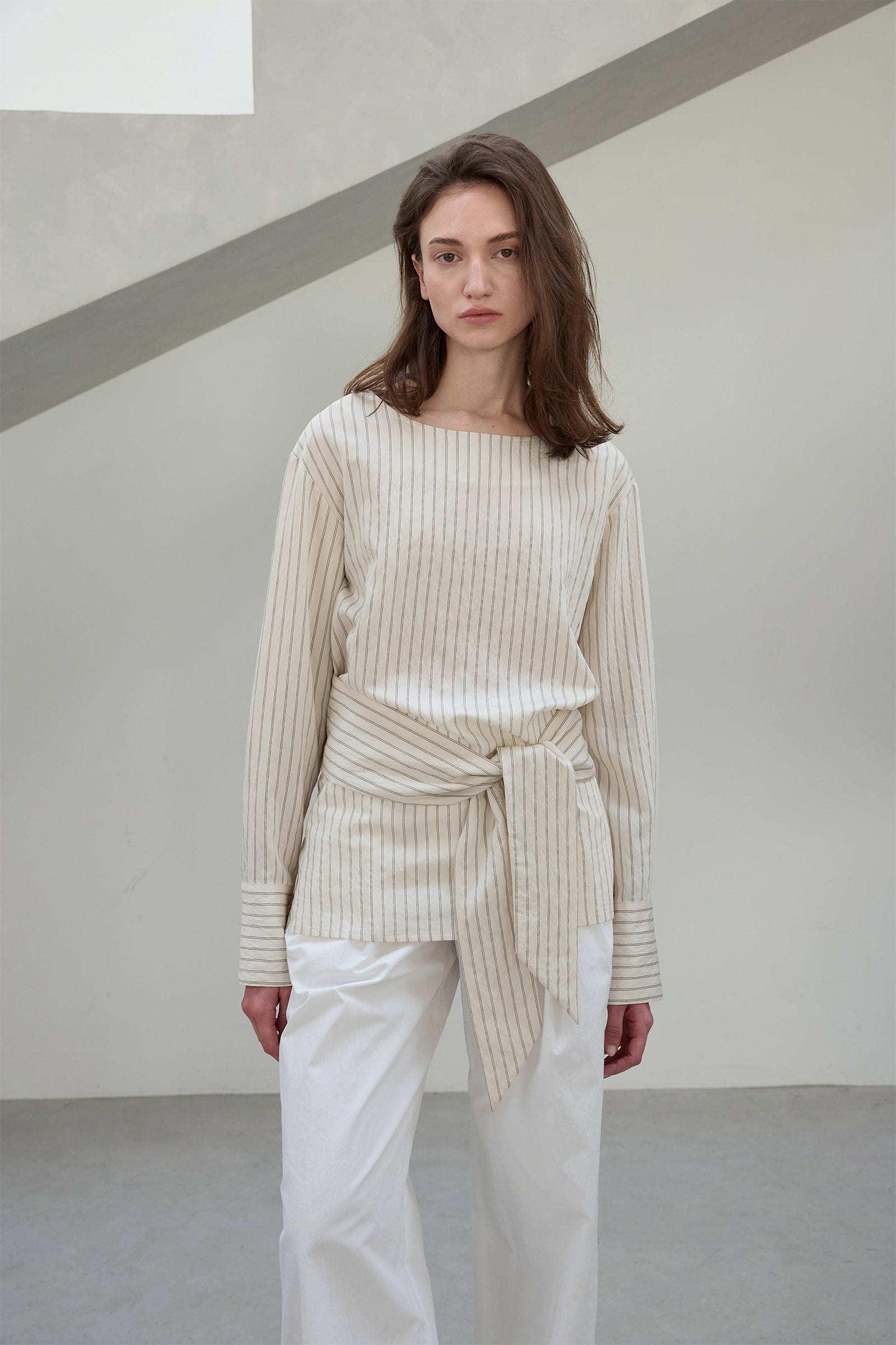 STRIPE STRAP BLOUSE_CREAM