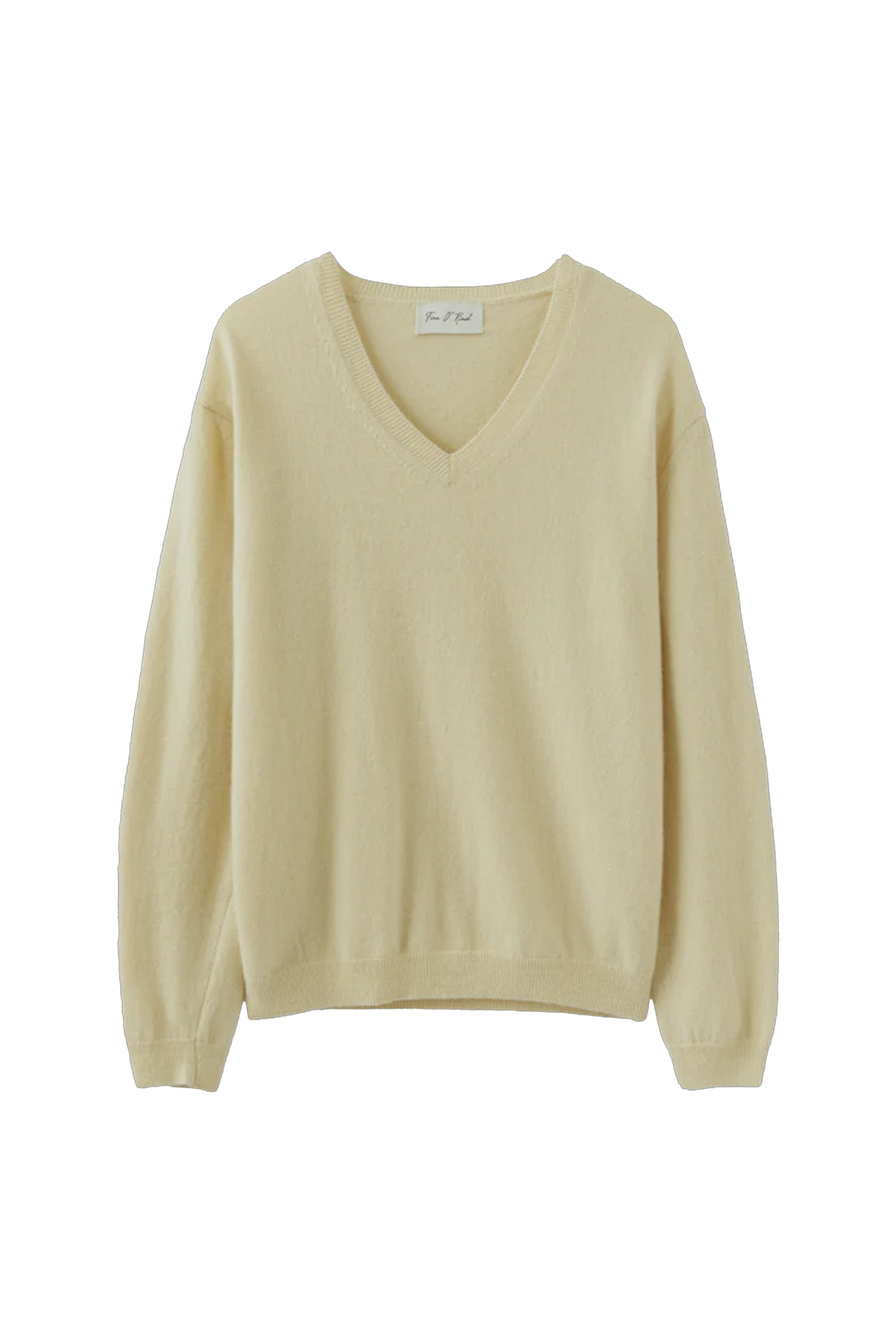 PULL COL V EN LAINE_JAUNE CLAIR