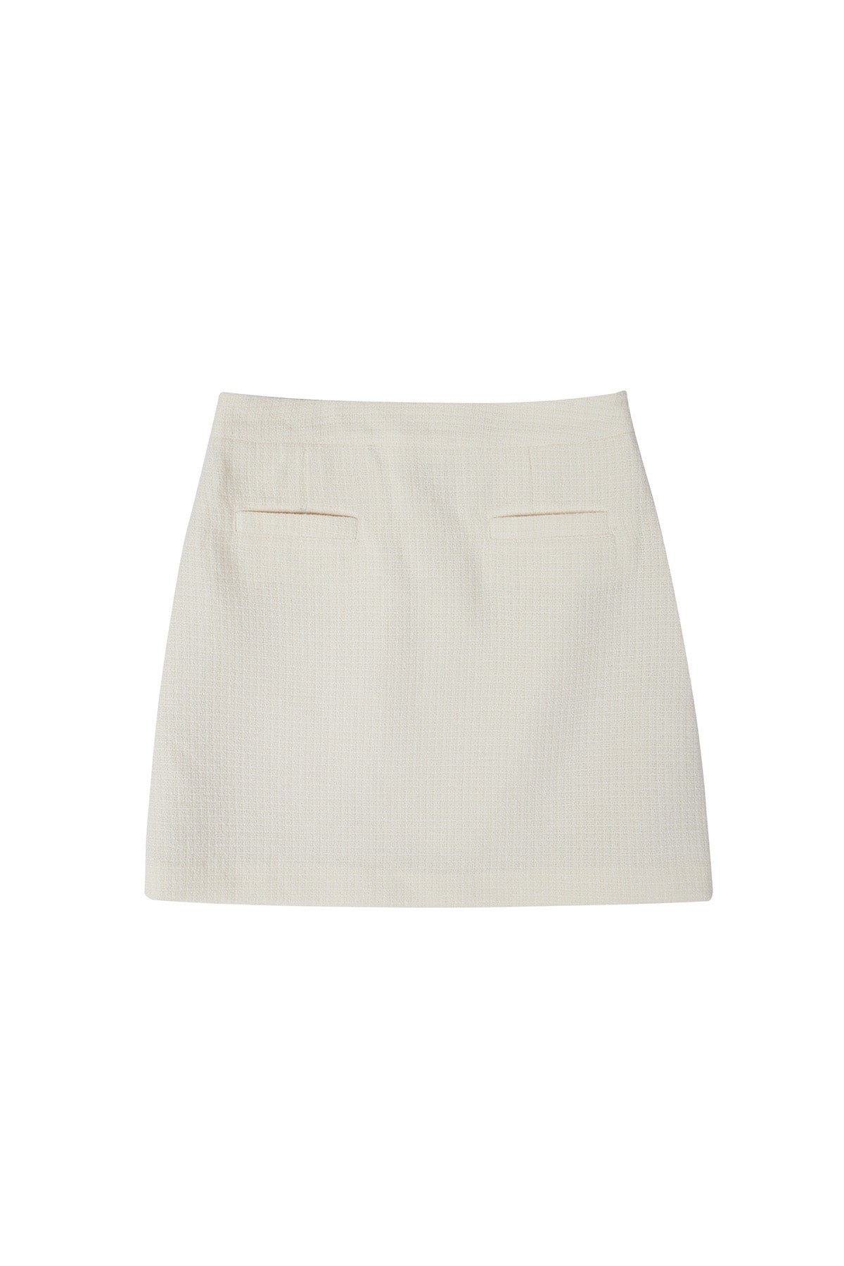 ROUND TWEED SKIRT_CREAM