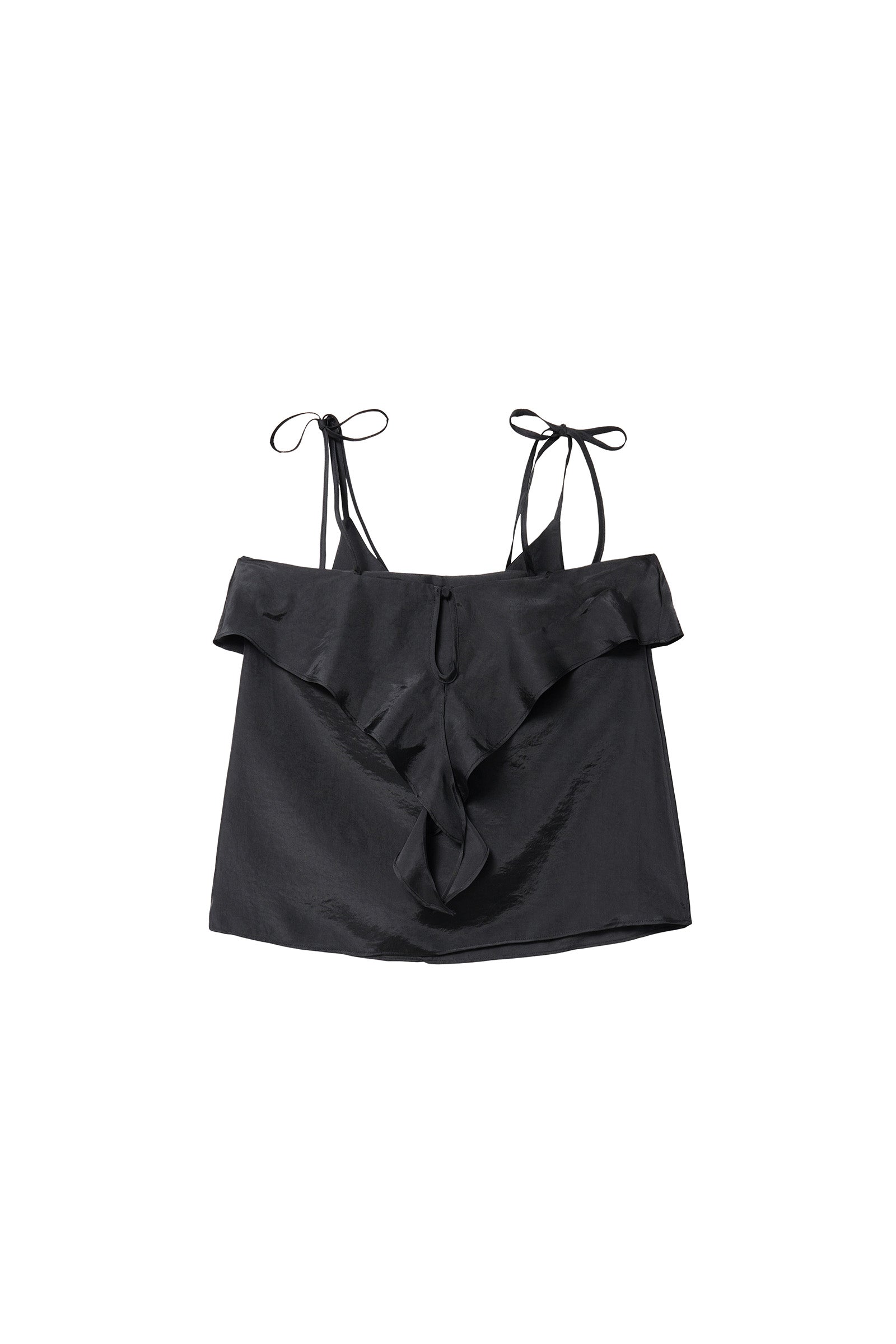 RUFFLE CAMISOLE BLOUSE_BLACK