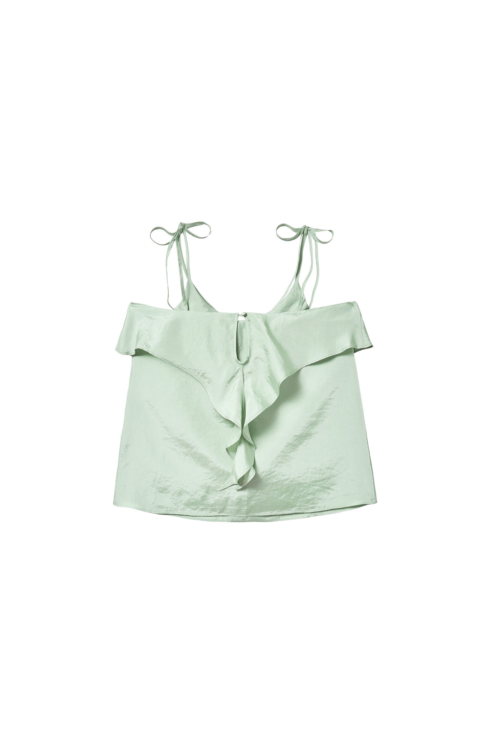 RUFFLE CAMISOLE BLOUSE_MINT