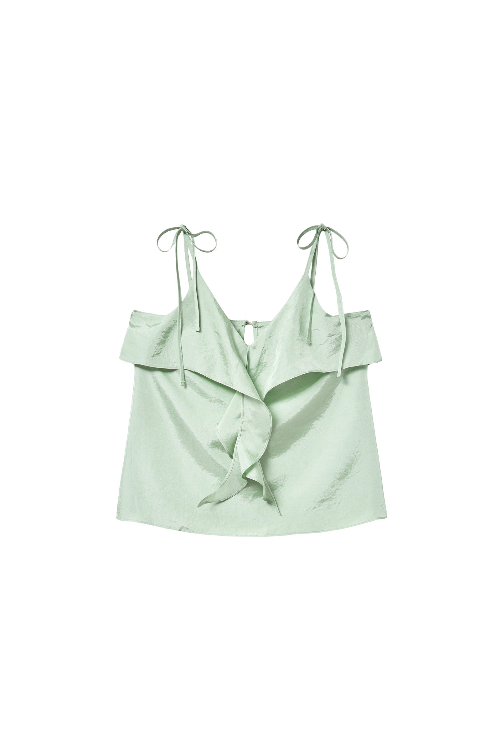 RUFFLE CAMISOLE BLOUSE_MINT