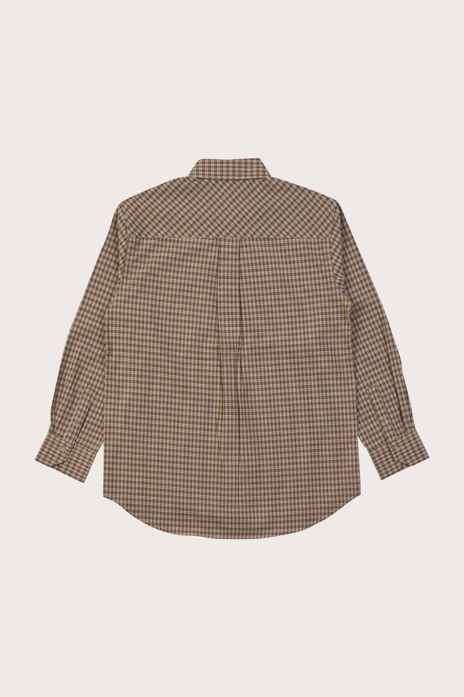 RUSTIC CHECK SHIRT_BROWN
