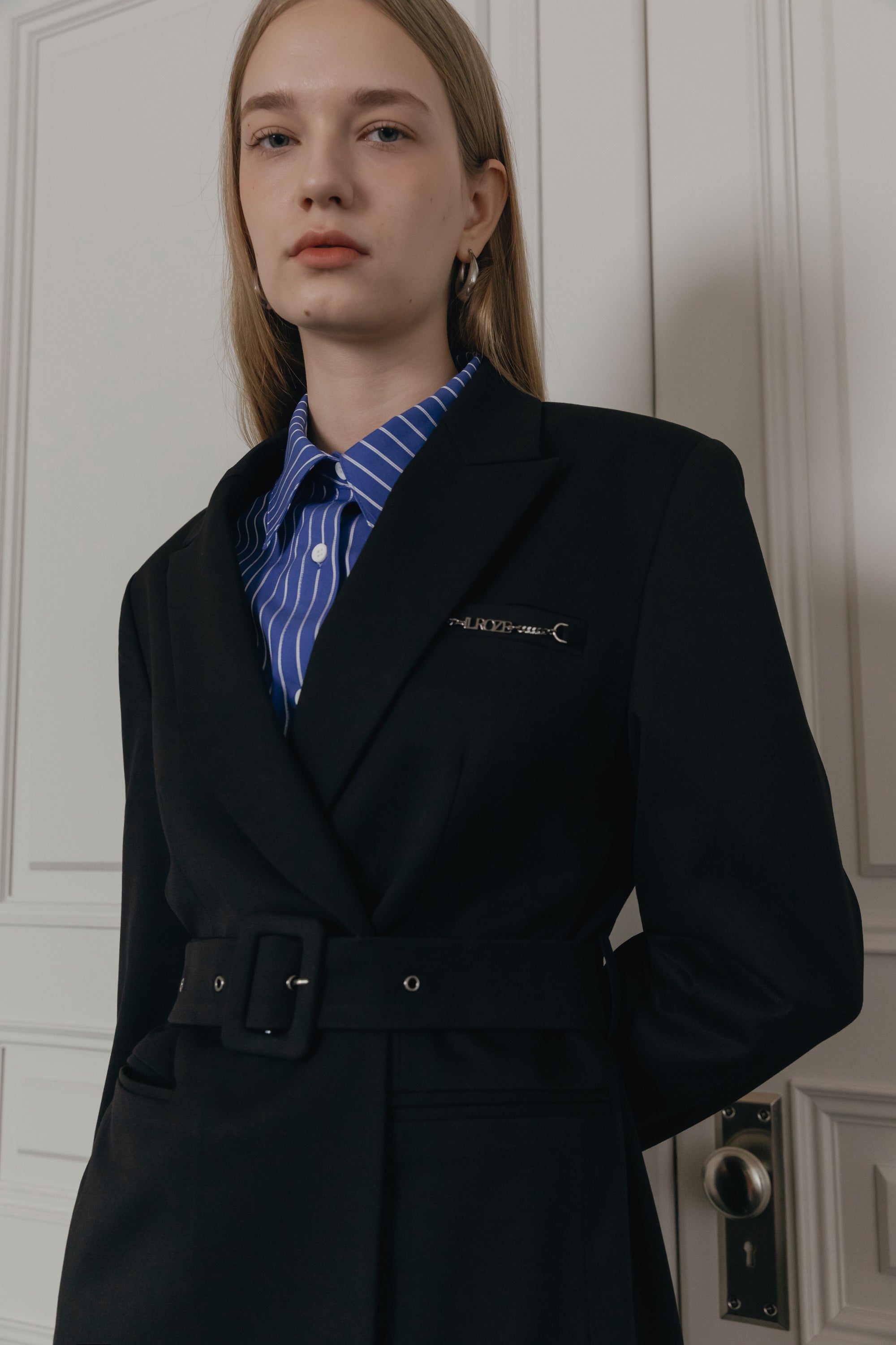 BLAZER LUXE AVEC CEINTURE_NOIR