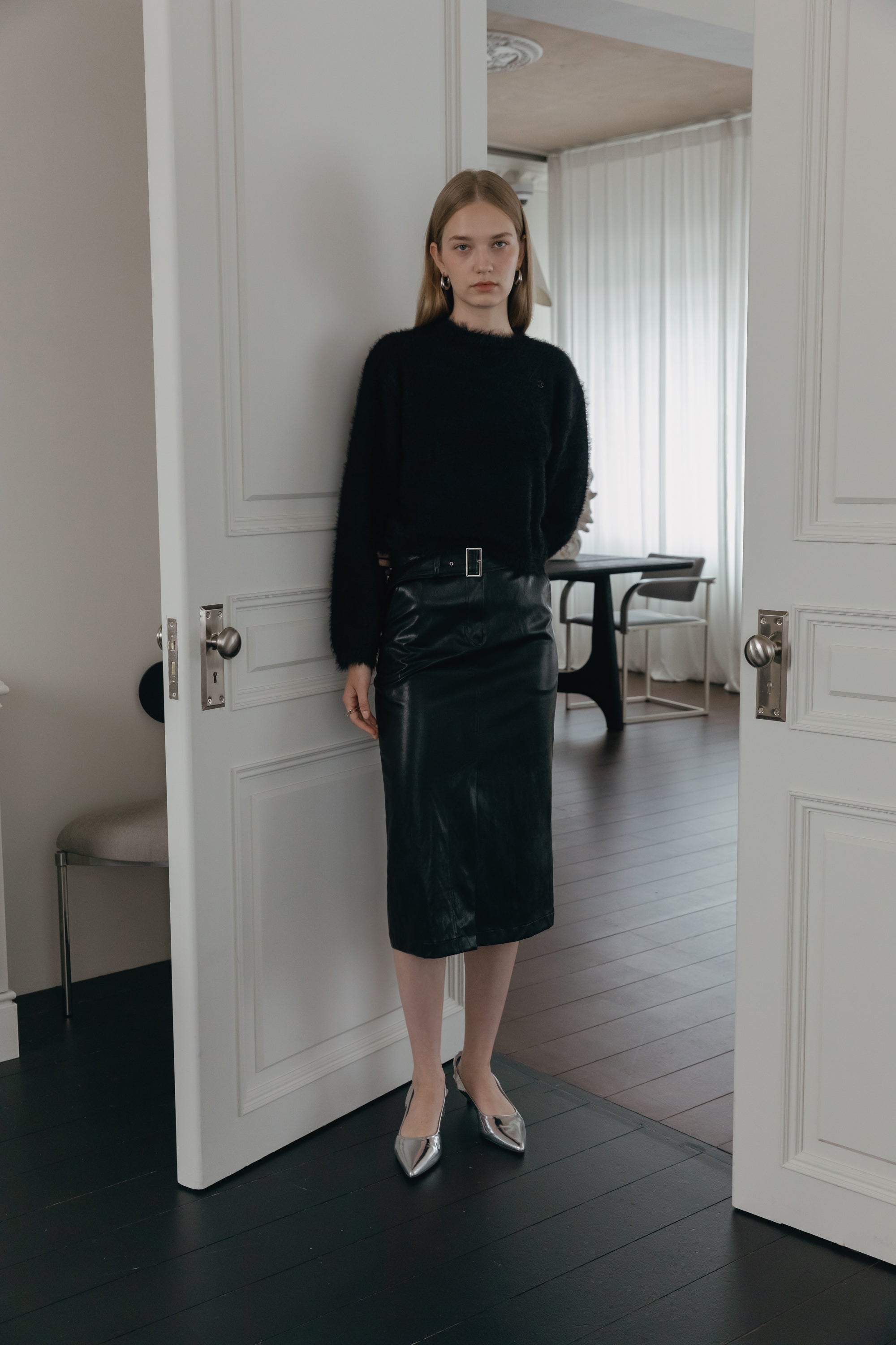 PULL DOUX À POILS LONGS_NOIR