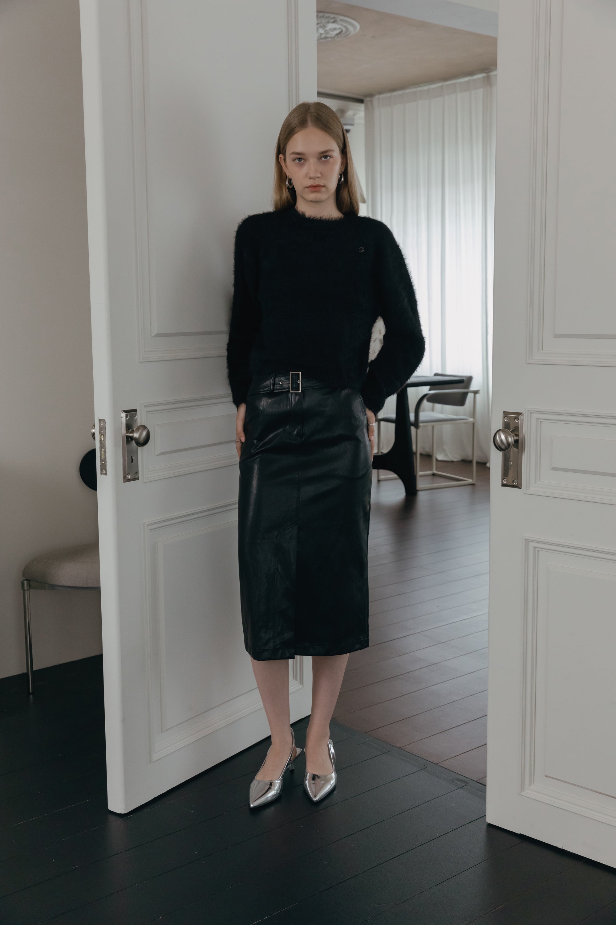 PULL DOUX À POILS LONGS_NOIR