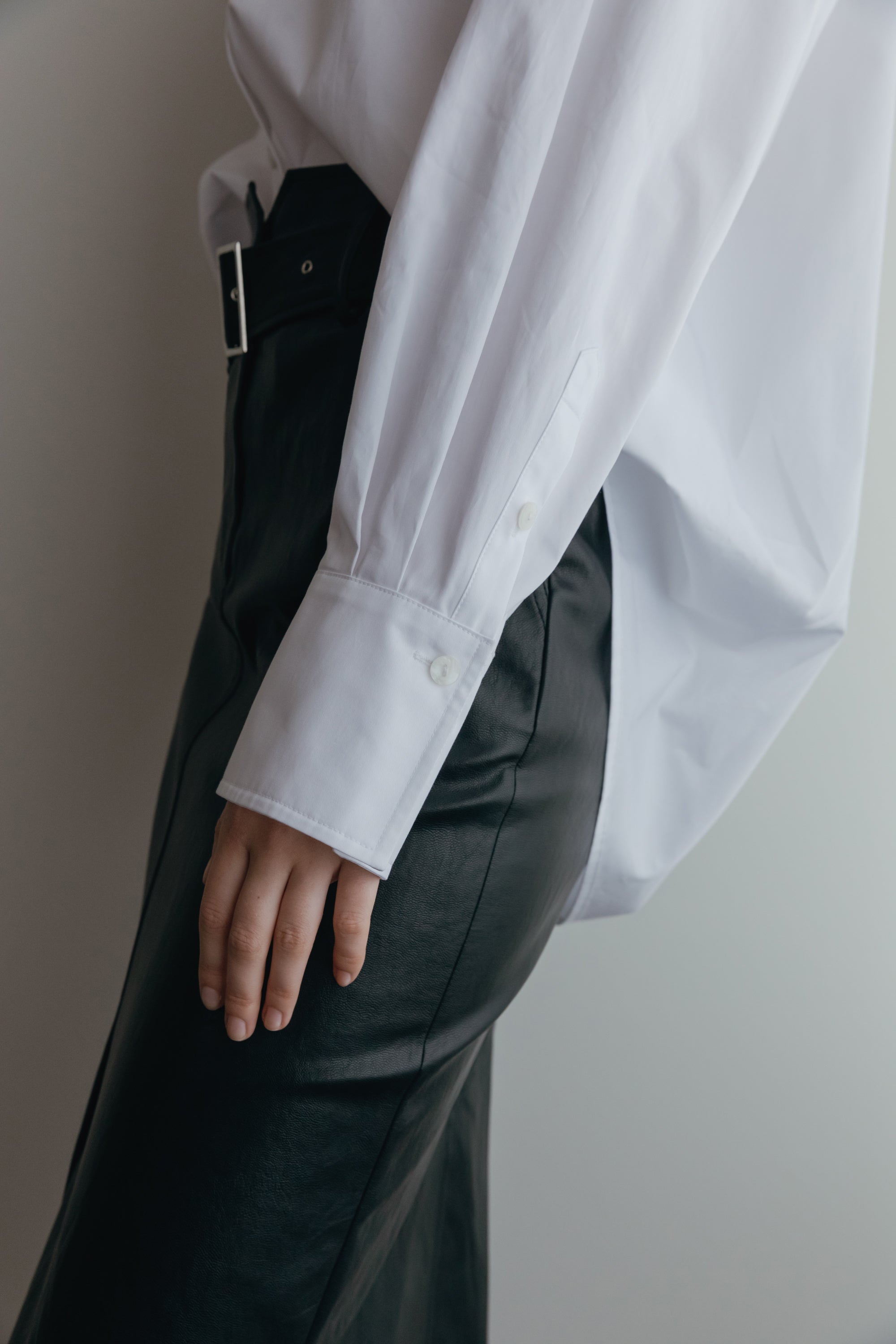 CHEMISE OVERSIZE LOGO R_BLANC