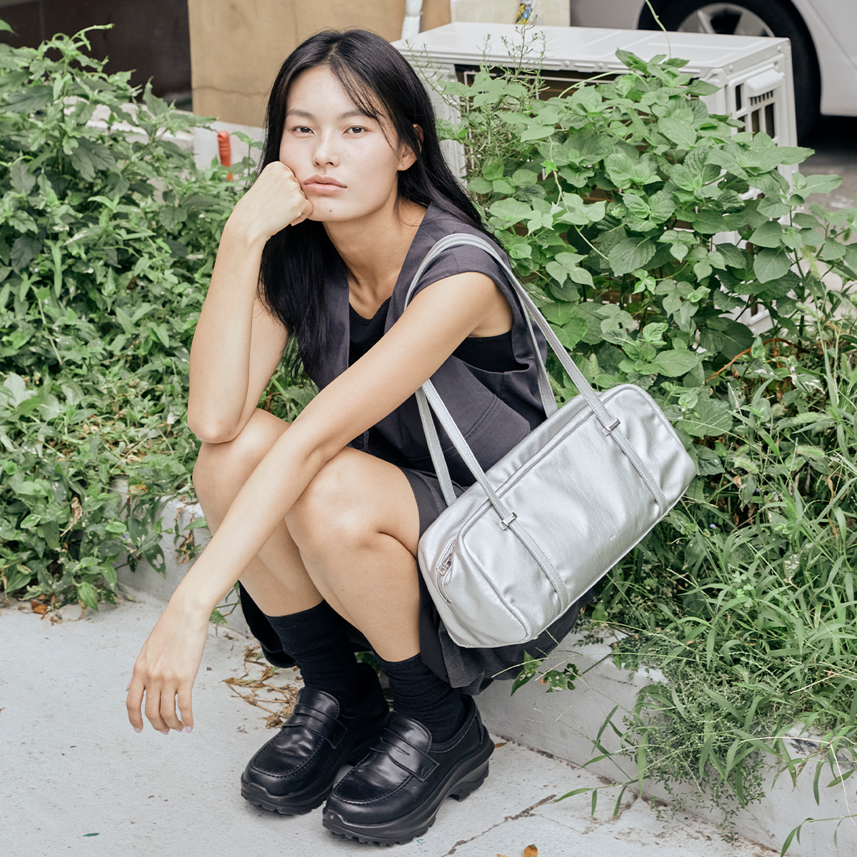 UNNI SHOULDER BAG_SILVER
