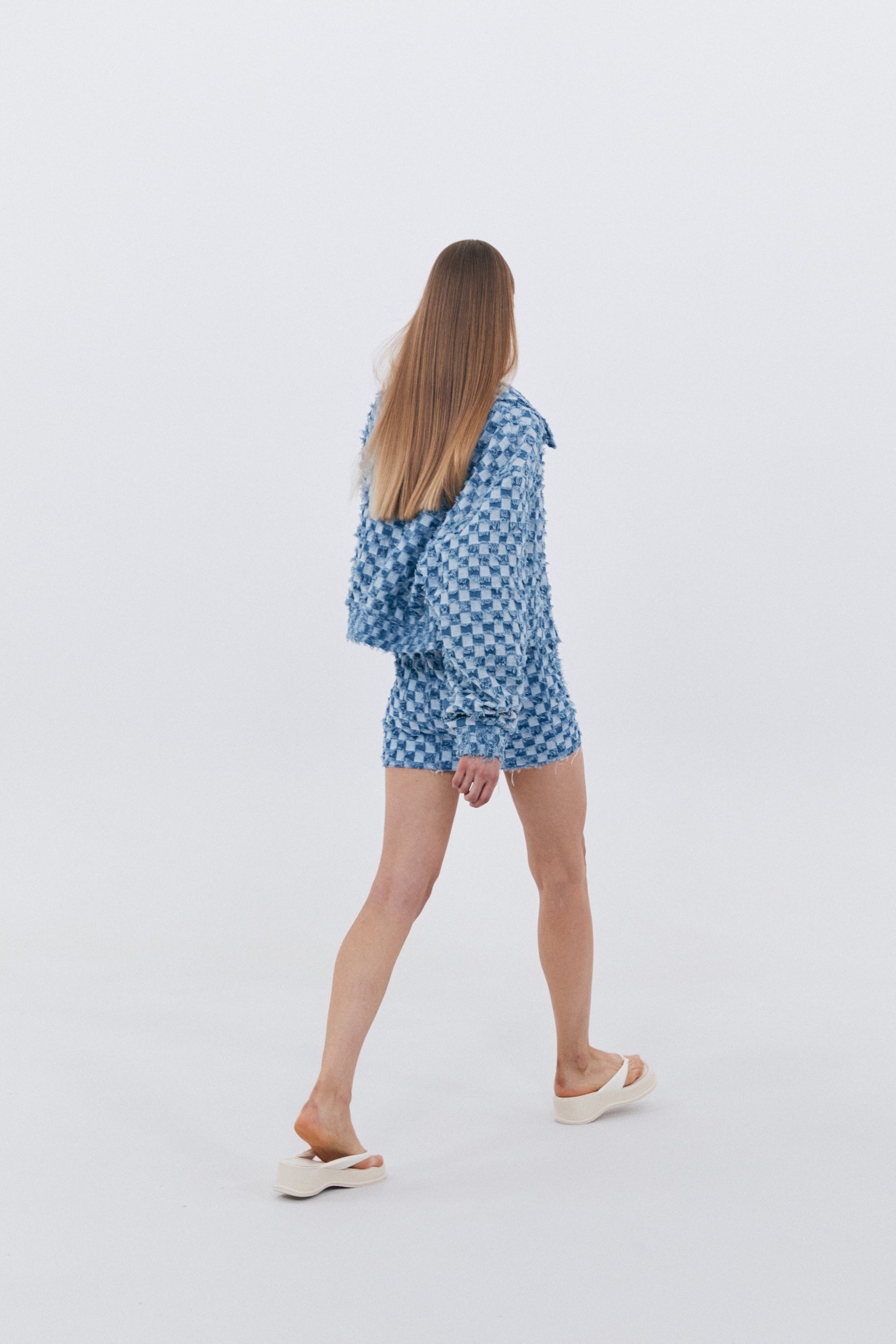 BLOCK DENIM MINI SKIRT_BLUE
