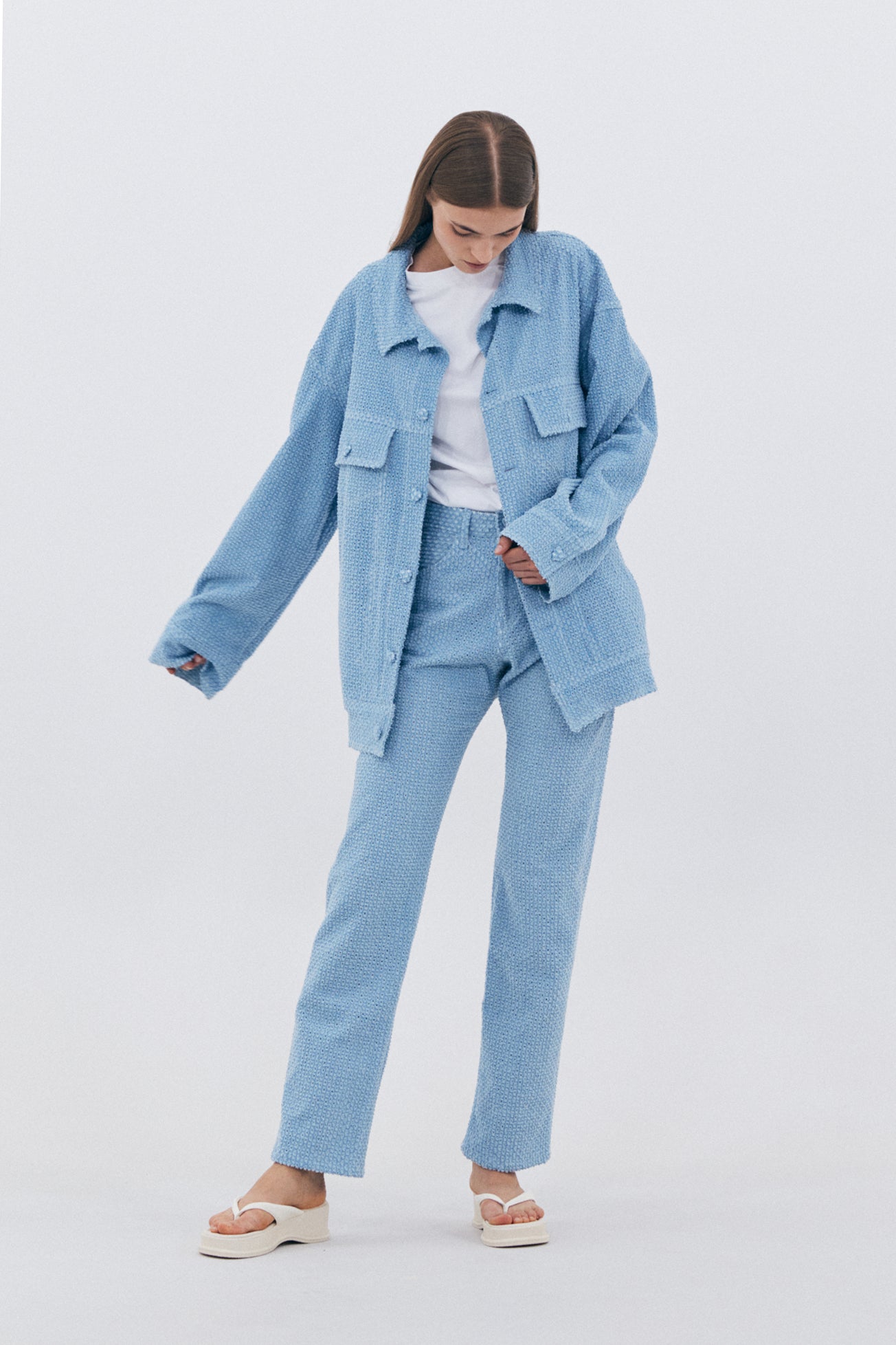 PUNCHING DENIM PANTS_BLUE